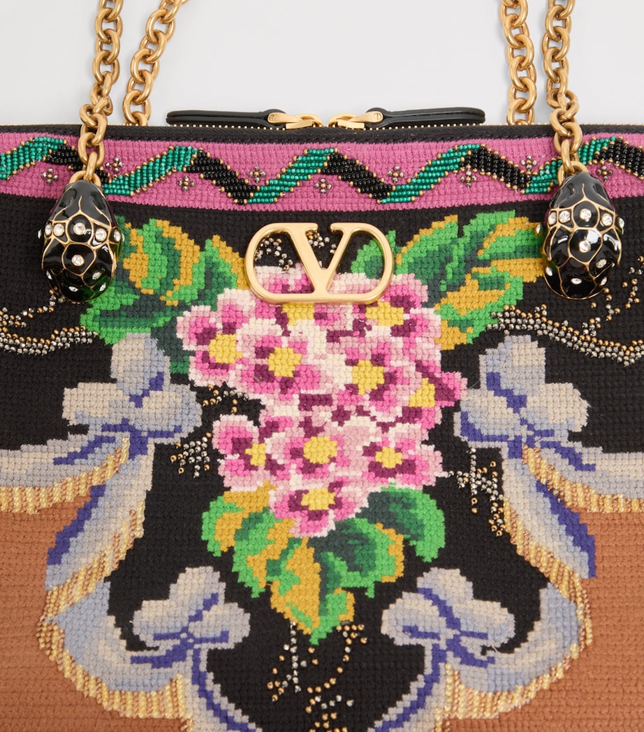 Valentino Garavani Medium Beaded Panthea Shoulder Bag Image 6