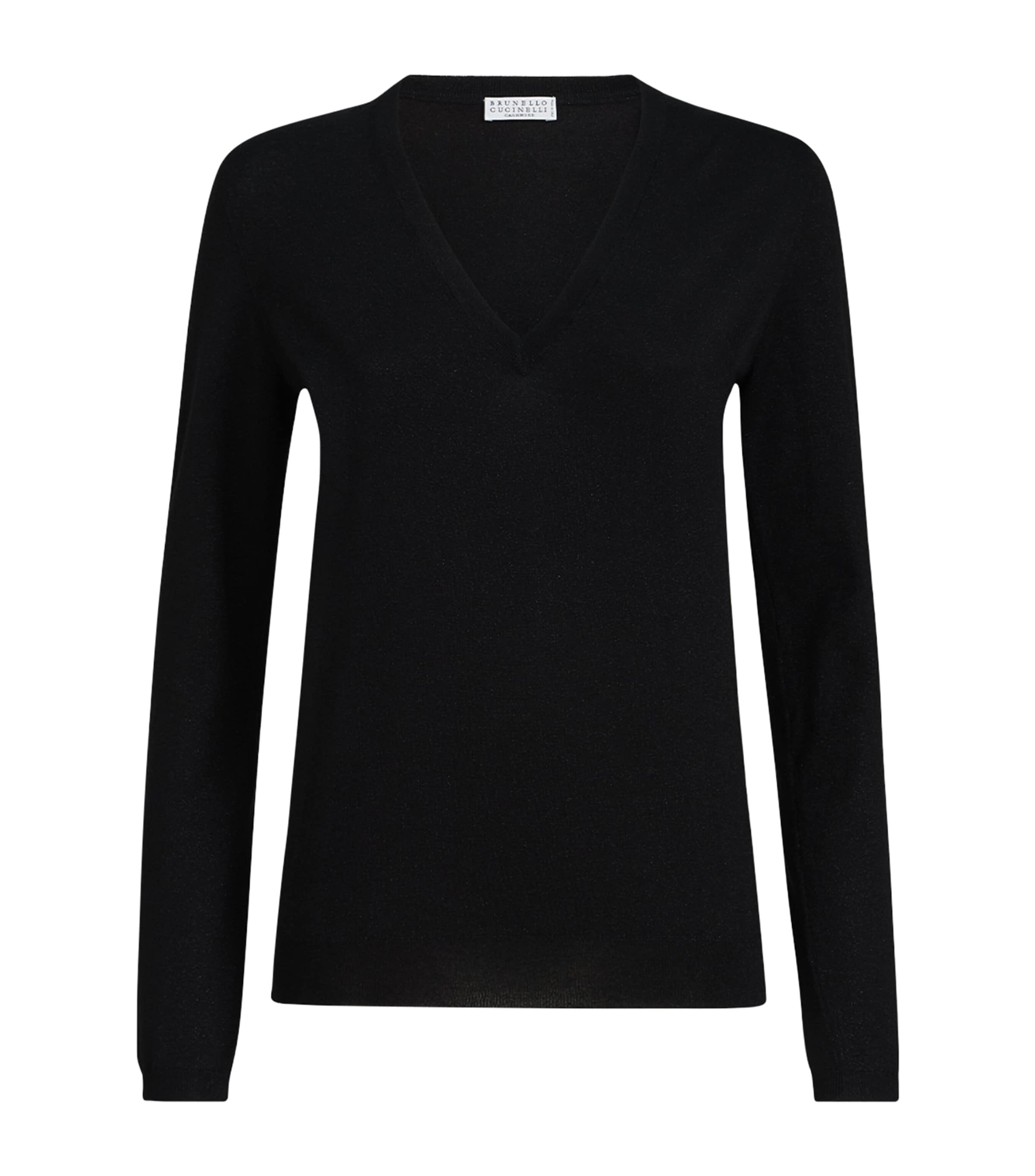 Brunello Cucinelli Womens Cashmere-Silk-Blend V-Neck Sweater Image 1