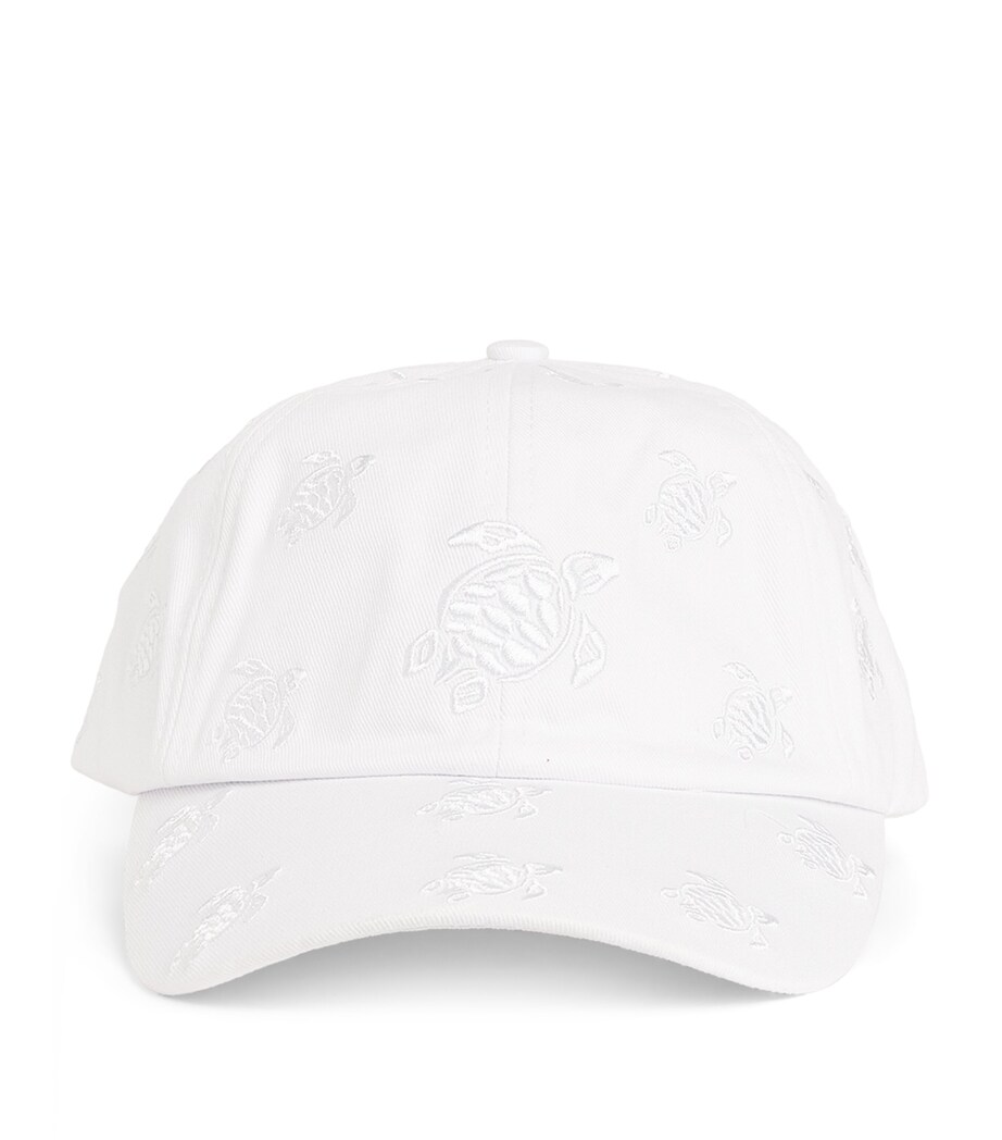 Cotton Embroidered Baseball Cap 010 WHITE Image 1