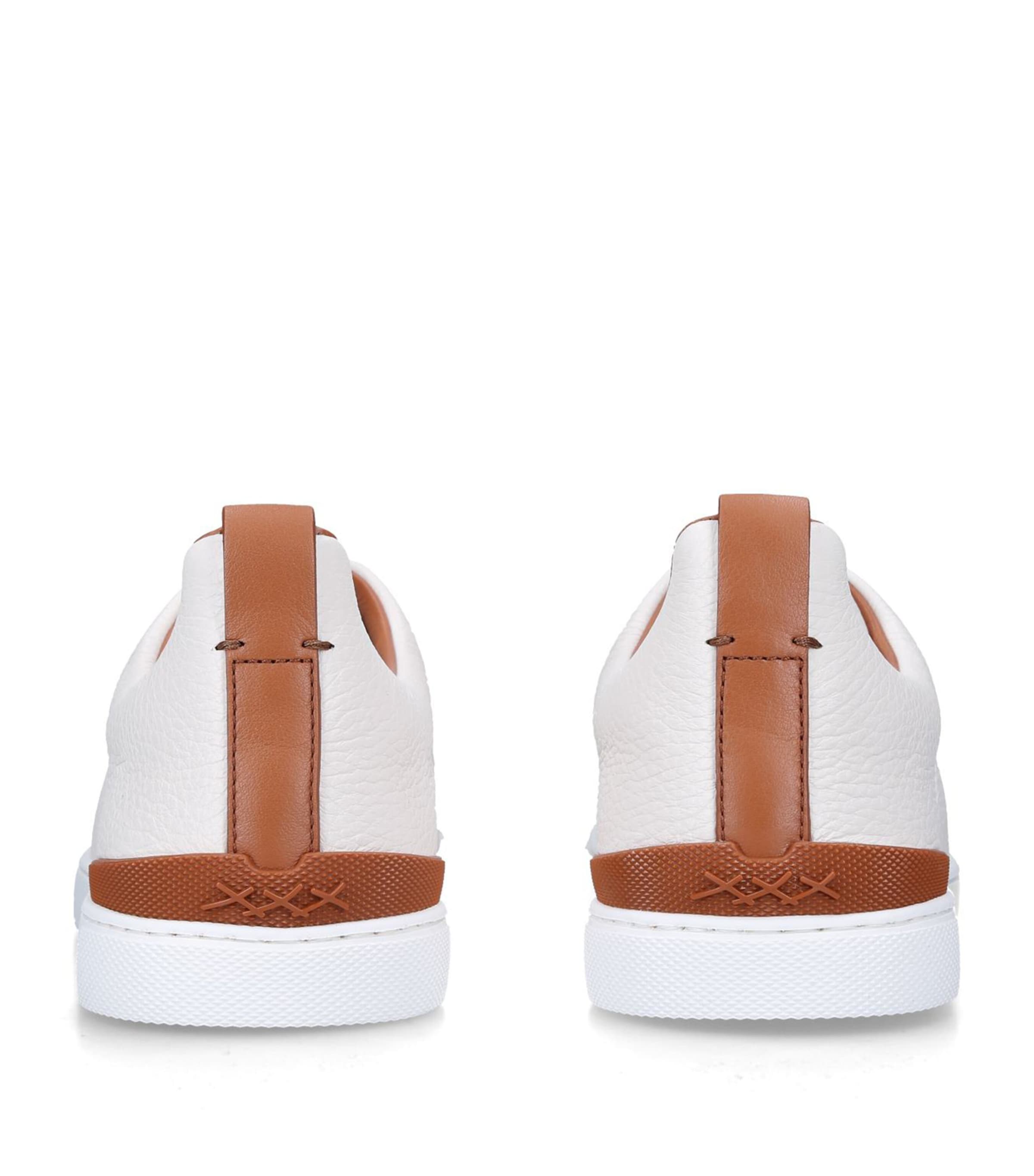 Leather Triple Stitch Sneakers BONE/COMB Image 2