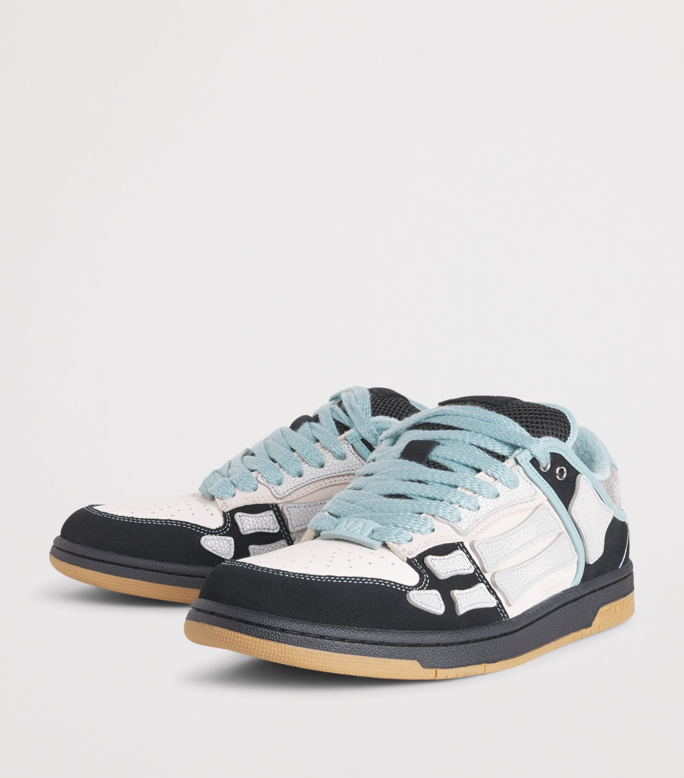 AMIRI Suede Skel Top Low Sneakers Black Image 3
