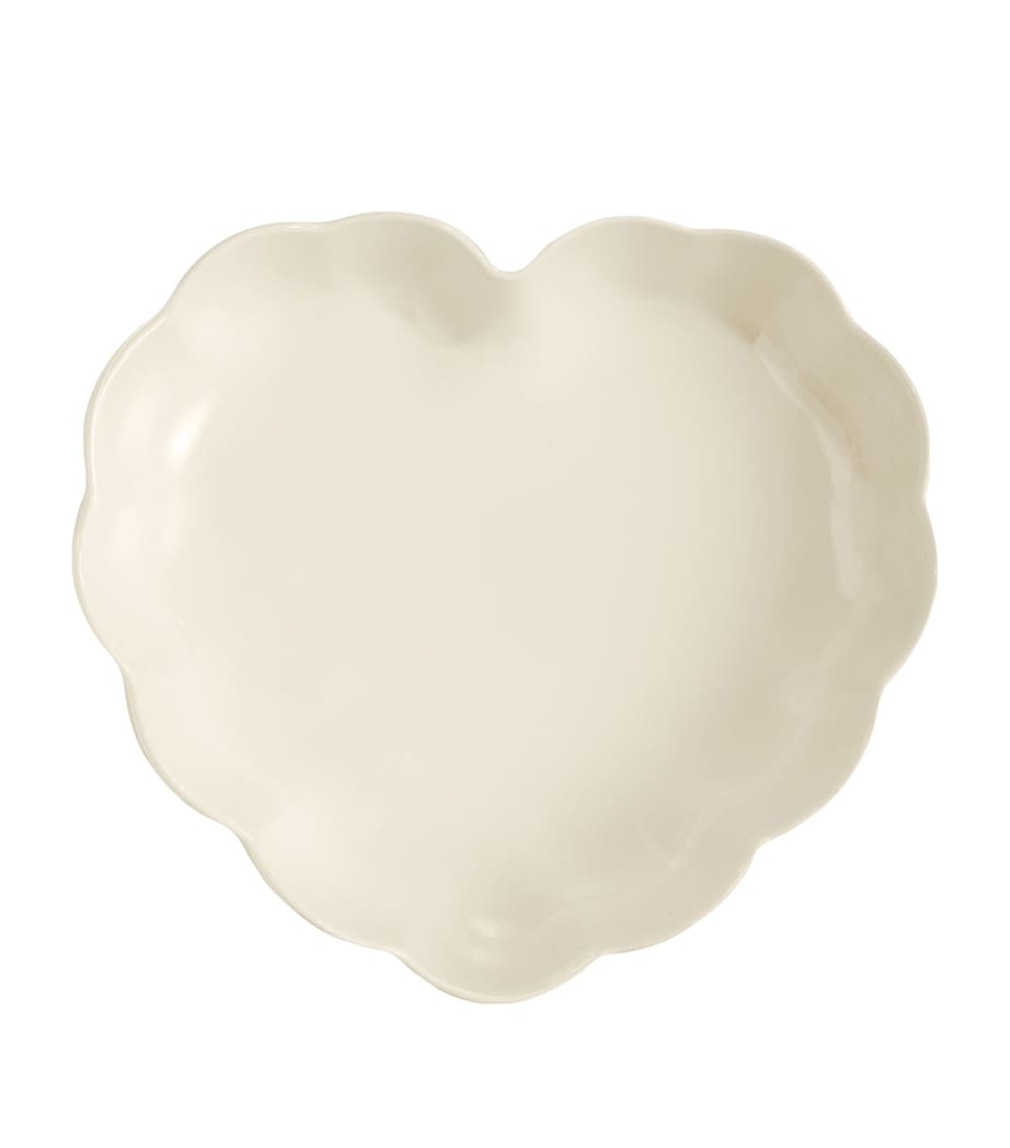 Ceramic Madeleine Heart-Shaped Baking Dish (26.5cm) CREAM Image 3
