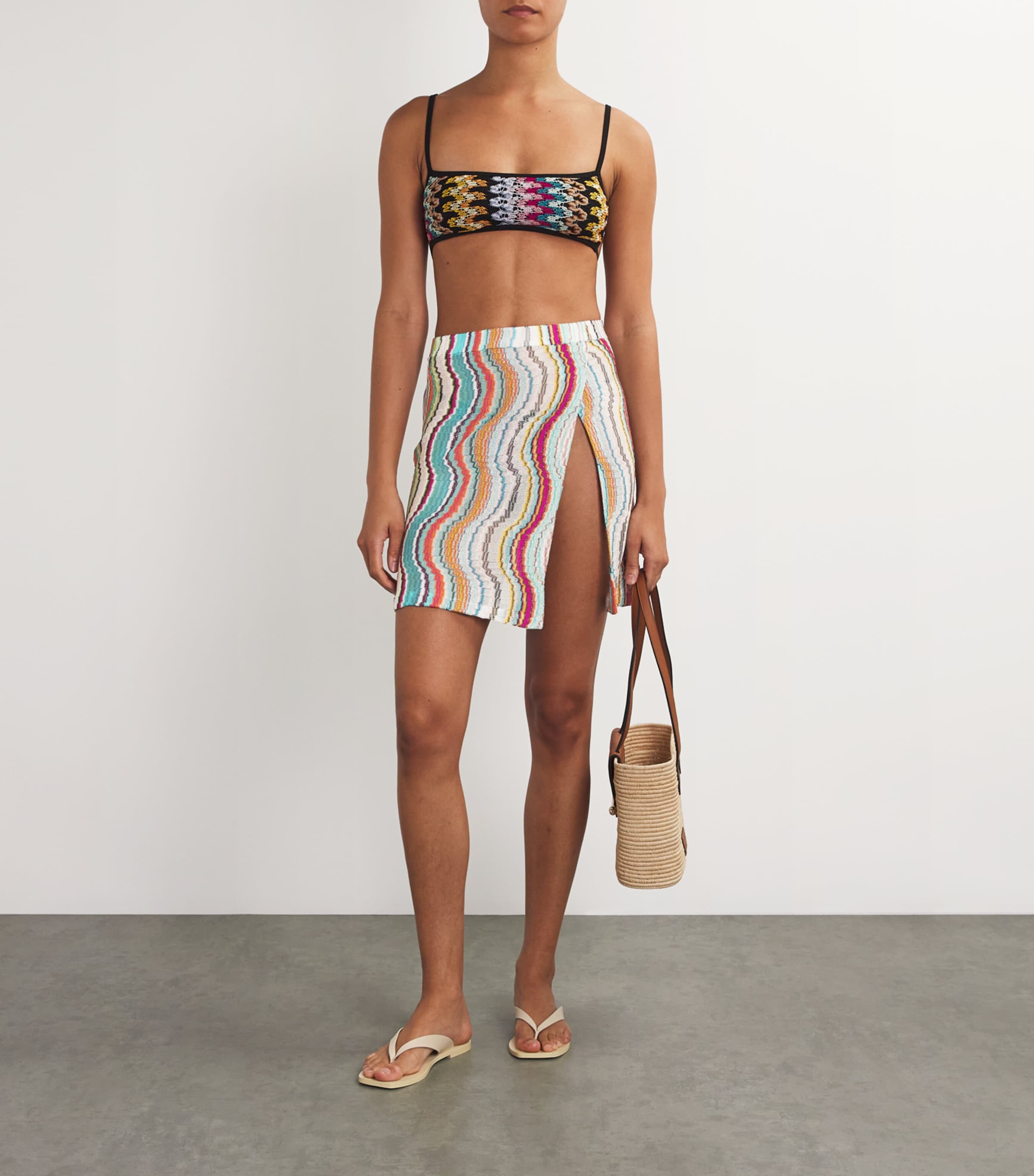 スカート MISSONI Embroidered Viscose Blend Mini Skirt Mini skirt in zig zag lamé viscose blend