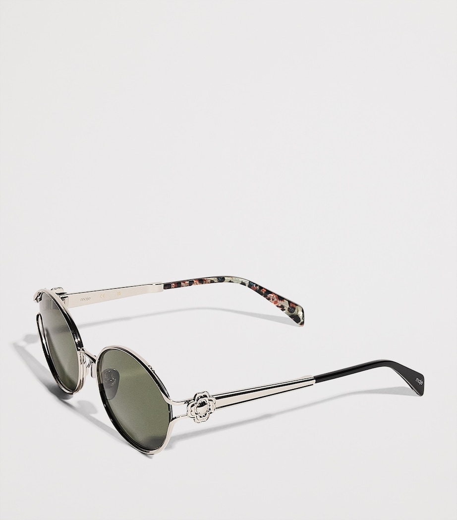 Metal Round Sunglasses SILVER Image 2