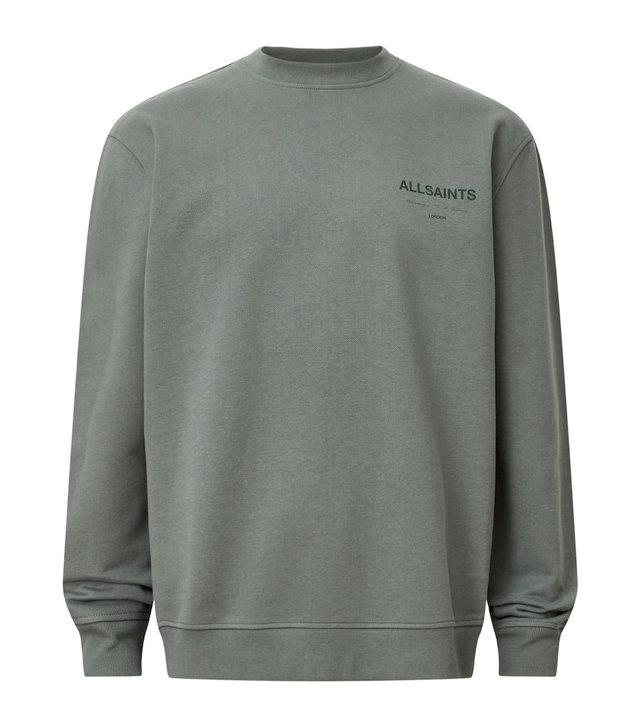 AllSaints Mens Organic Cotton Future Sweatshirt Gastor Green Image 1