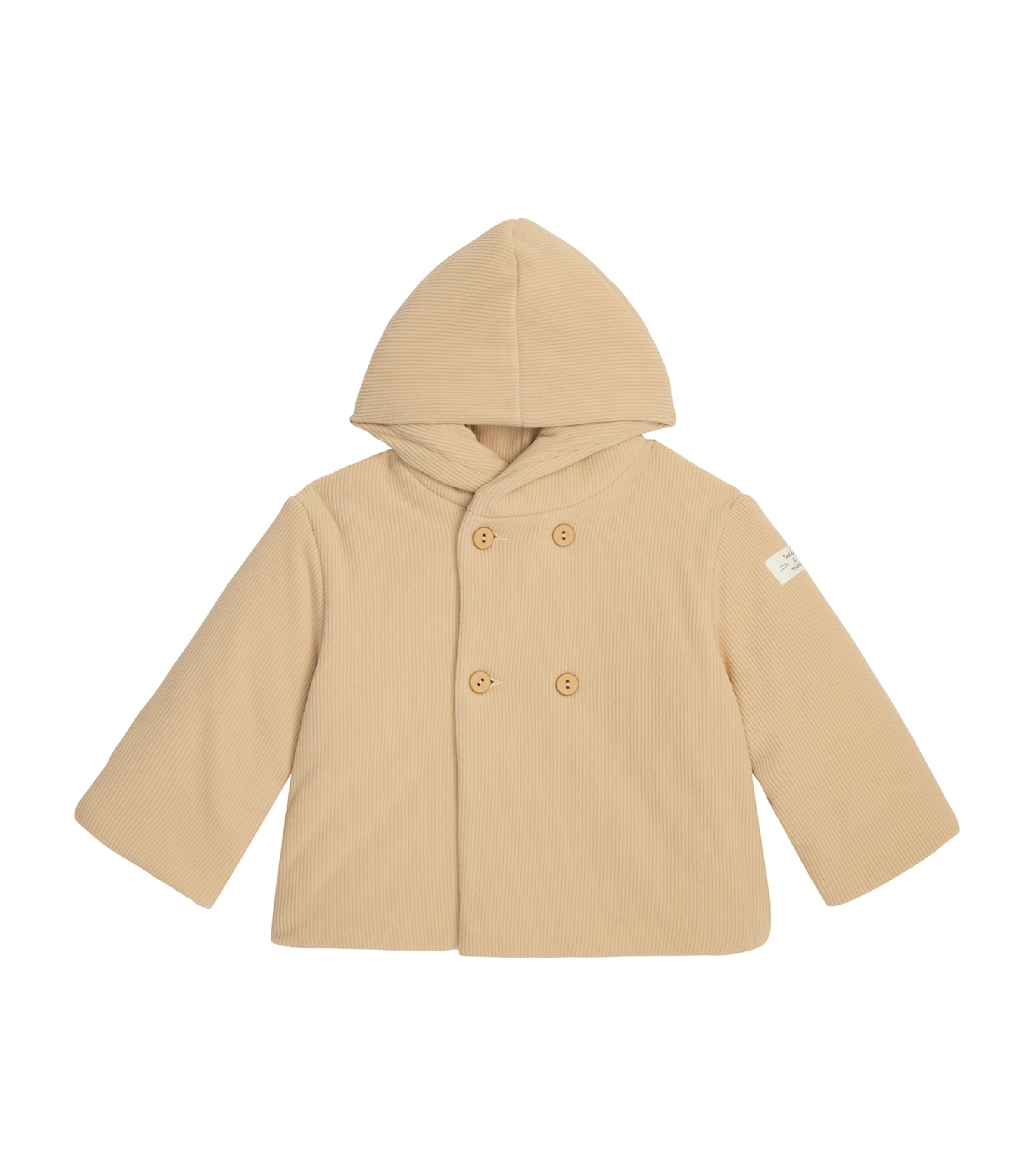 Teddy & Minou Organic Cotton Hooded Coat (0-18 Months) | Baby Clothing | Coats & Jackets