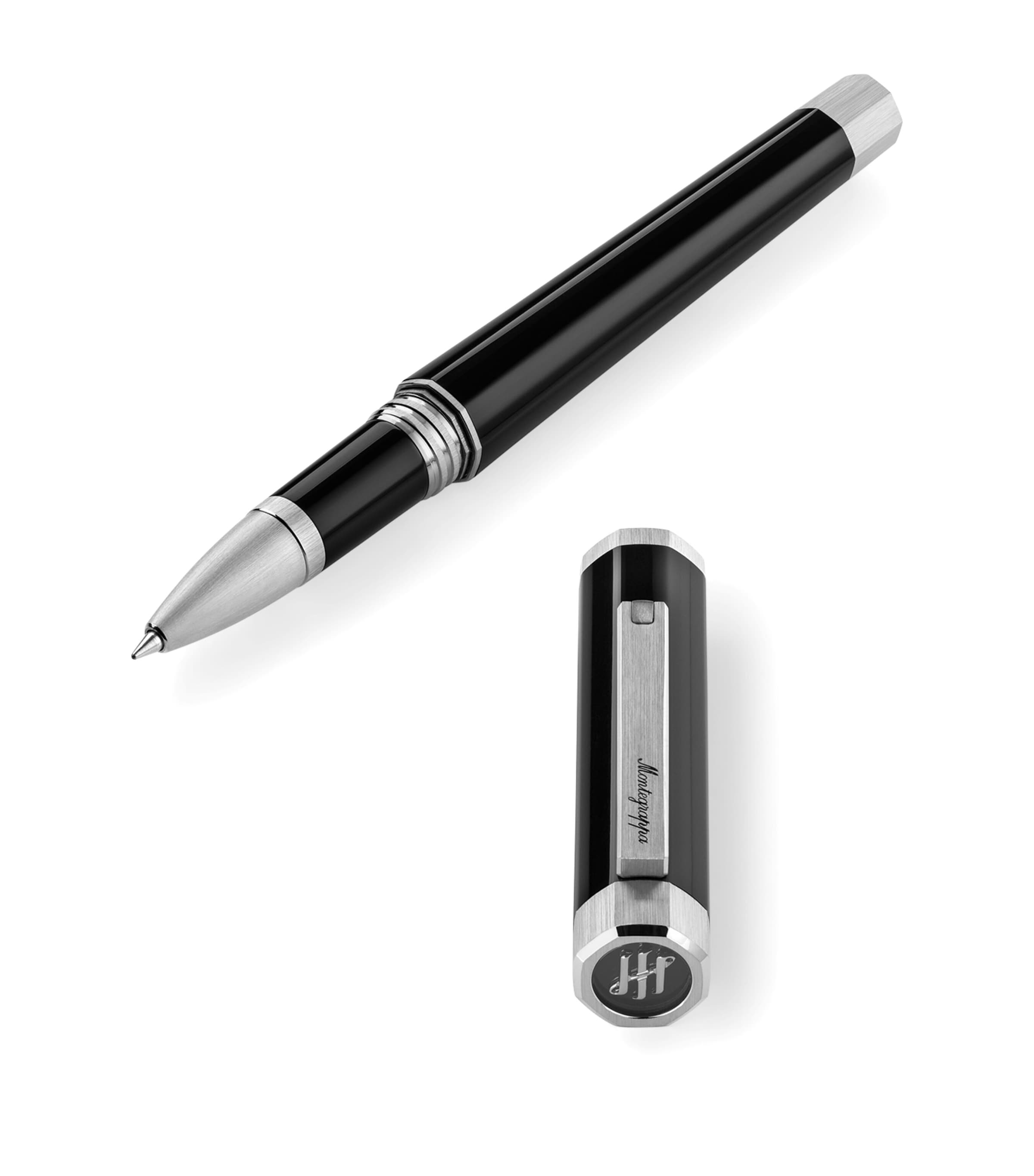Palladium-Trim Otto Rollerball Pen BLACK Image 4