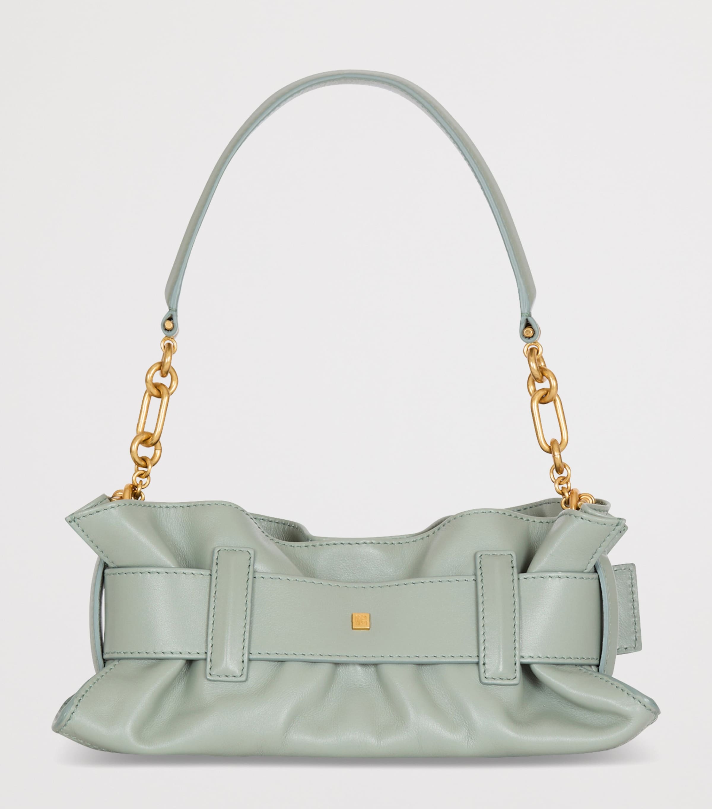 Balmain Mini Leather Anthem Shoulder Bag Faded Green Image 3