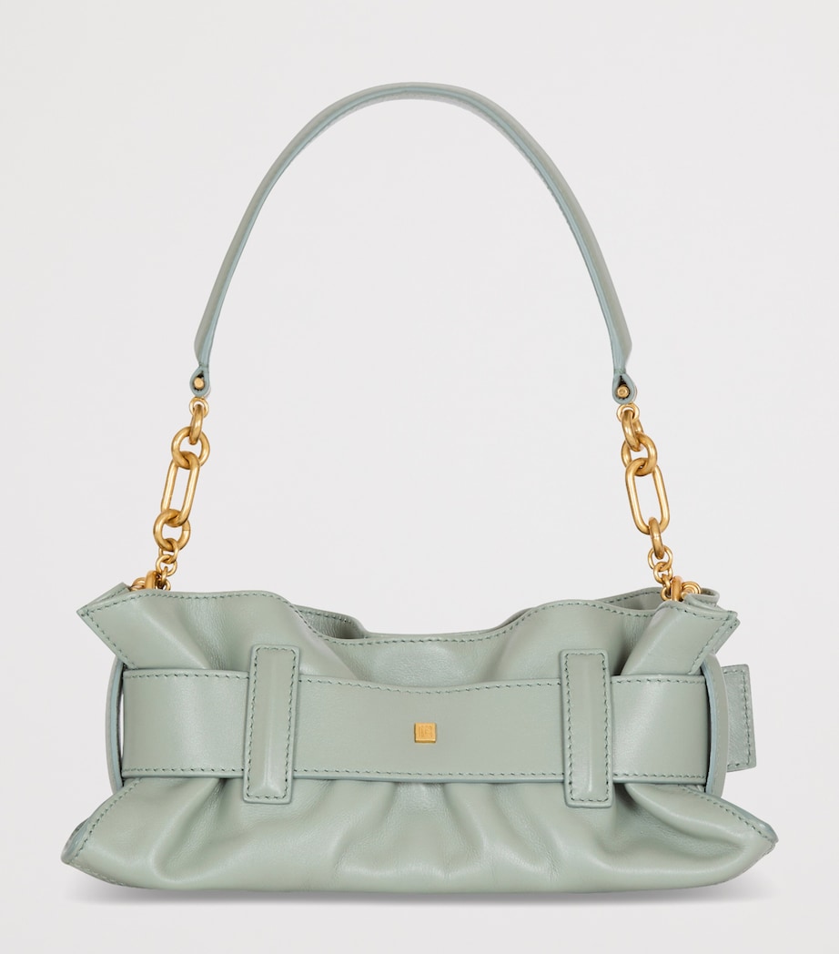 Balmain Mini Leather Anthem Shoulder Bag Faded Green Image 3