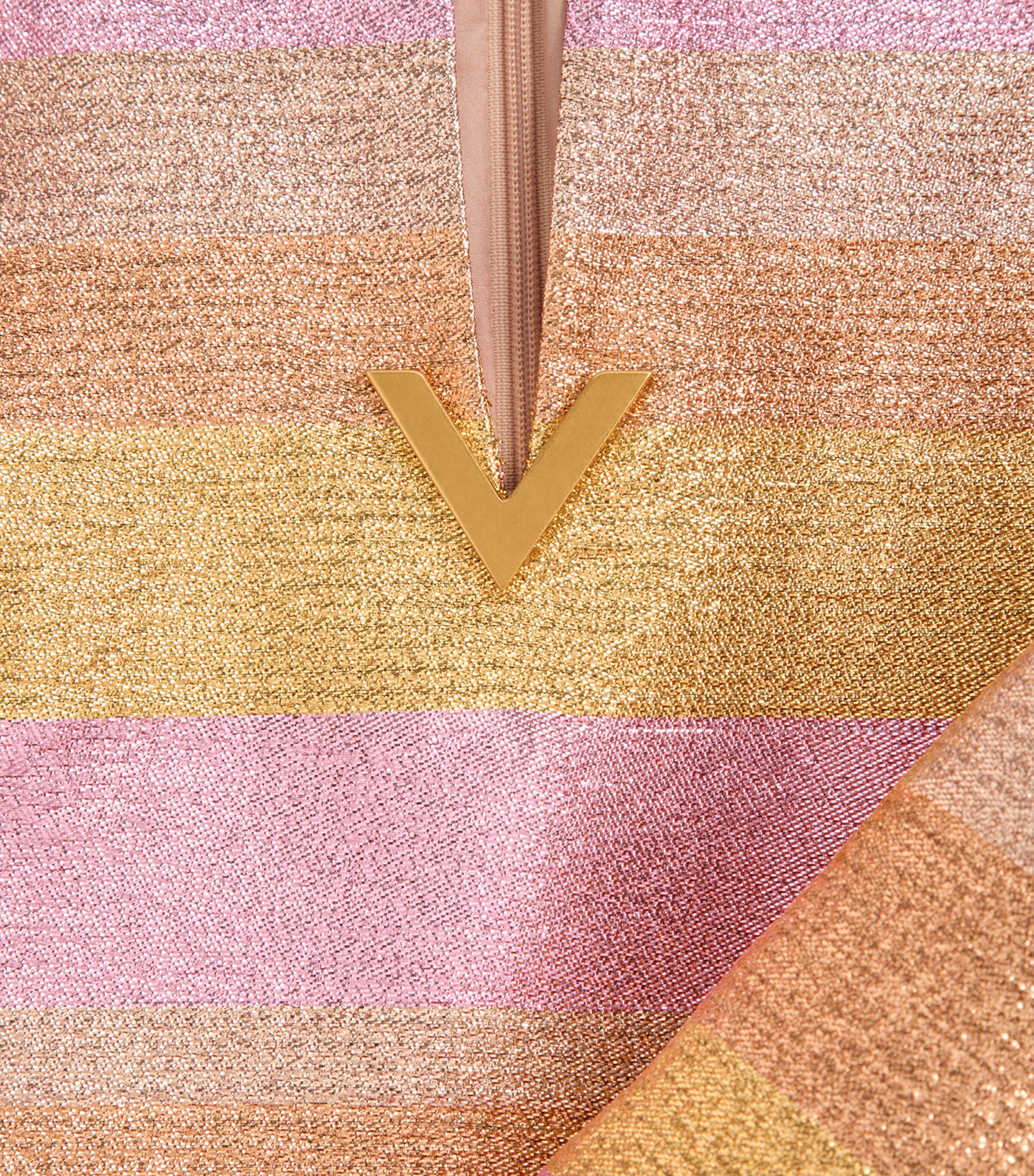 Valentino Womens Metallic Stripe Mini Dress Image 7