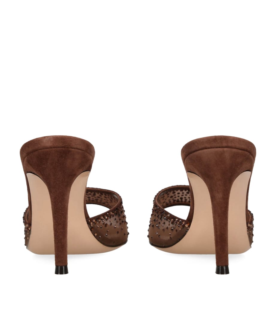 Embellished Rania Heeled Mules 85 BROWN Image 2