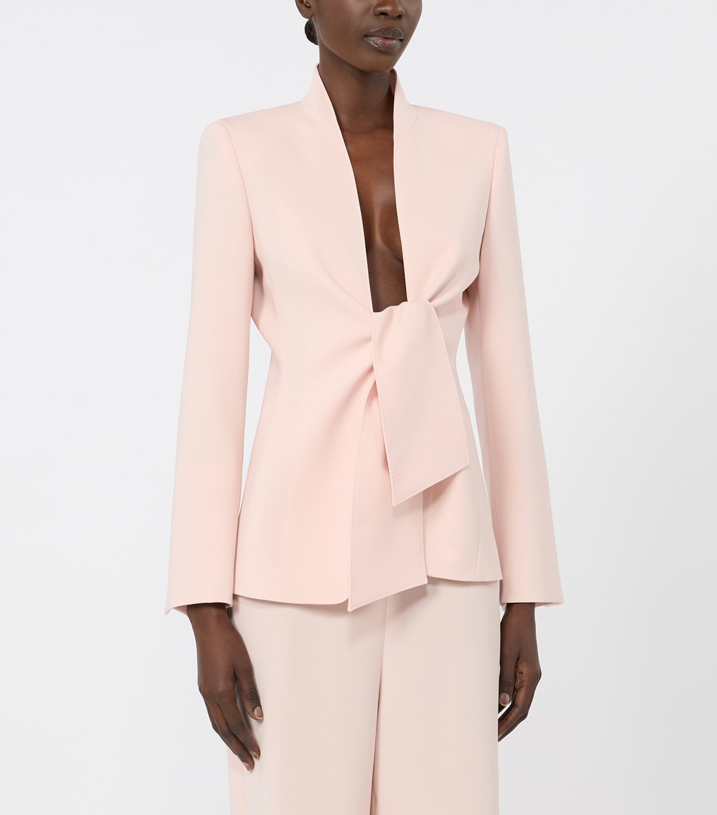 Max Mara Womens Sash-Tie Blazer Pink Image 3