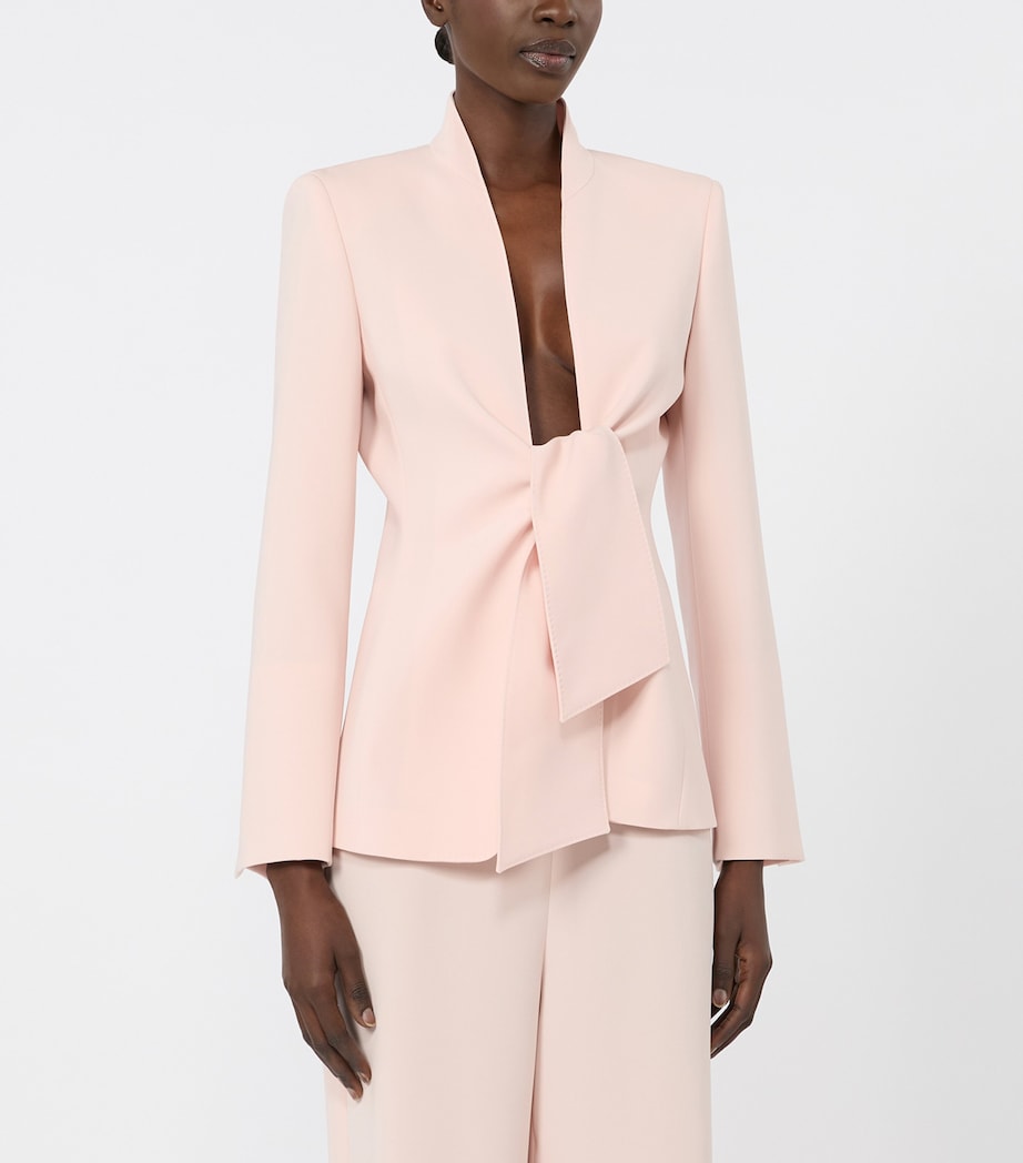 Max Mara Womens Sash-Tie Blazer Pink Image 3