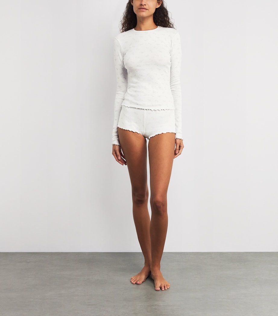 Pointelle Long-Sleeve Pyjama Set PACIFIC FLORAL PRINT Image 2