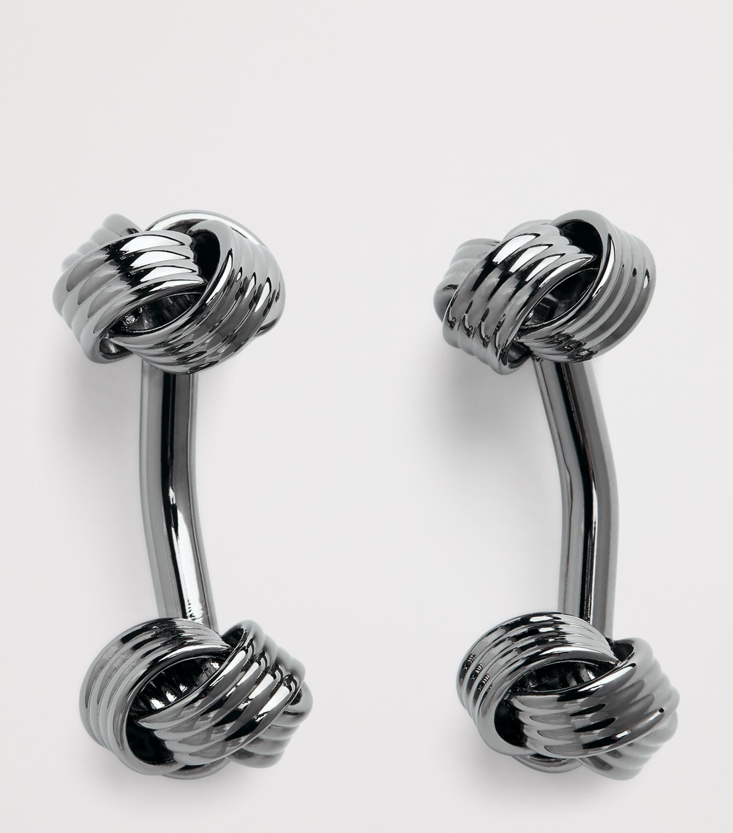 Rhodium-Plated Knot Cufflinks BLACK RHODIUM Image 6