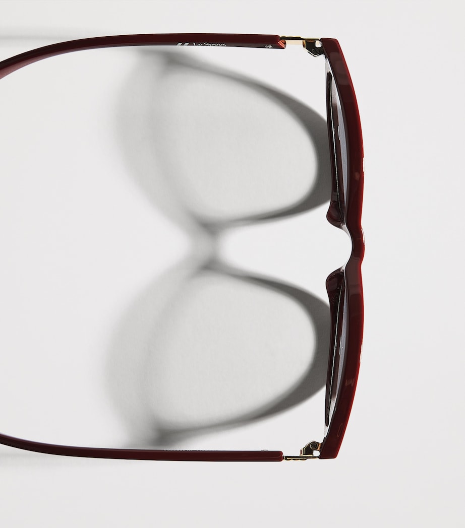 Le Specs Duskfall Cat Eye Sunglasses Red Image 5