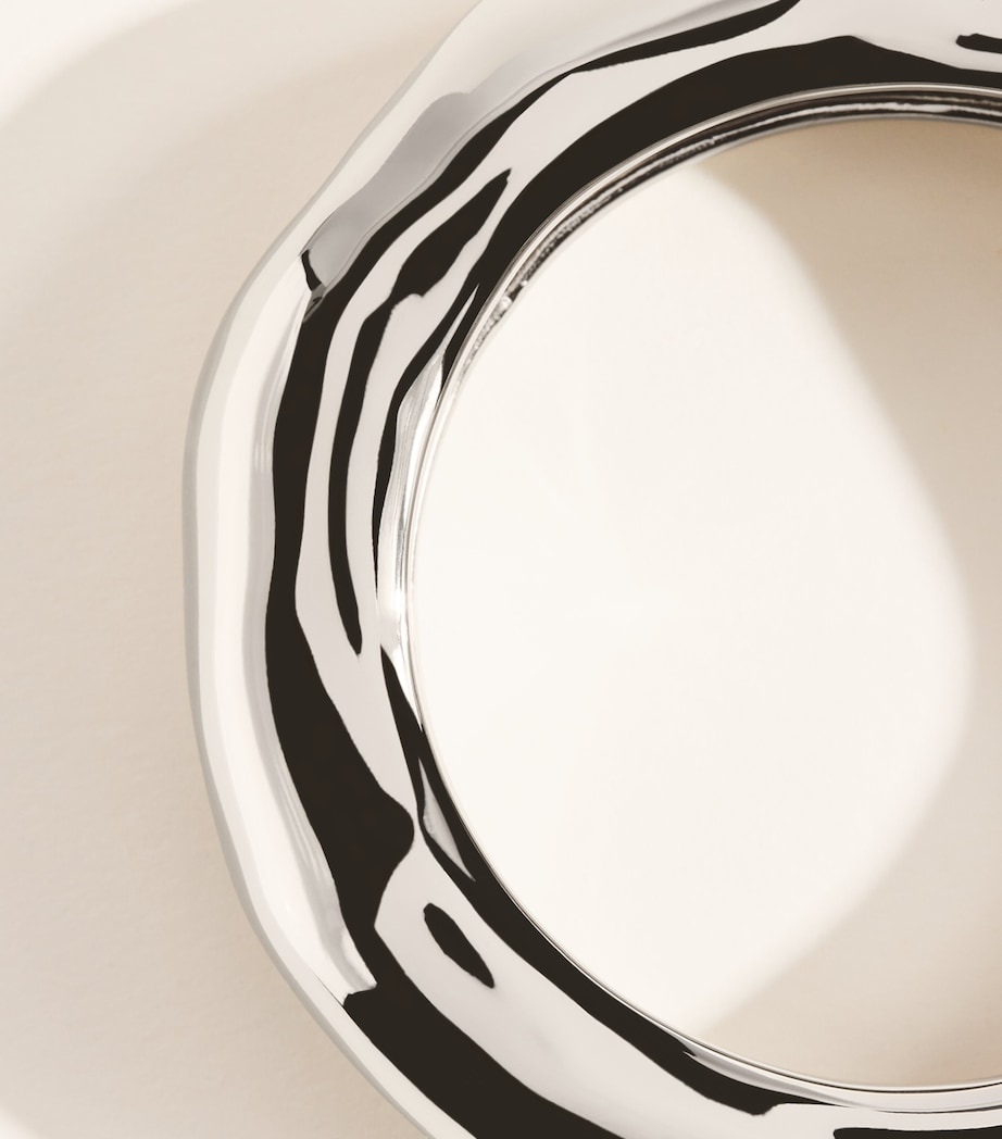 Alexis Bittar Large Molten Wide Bangle No Stone Silver Image 5