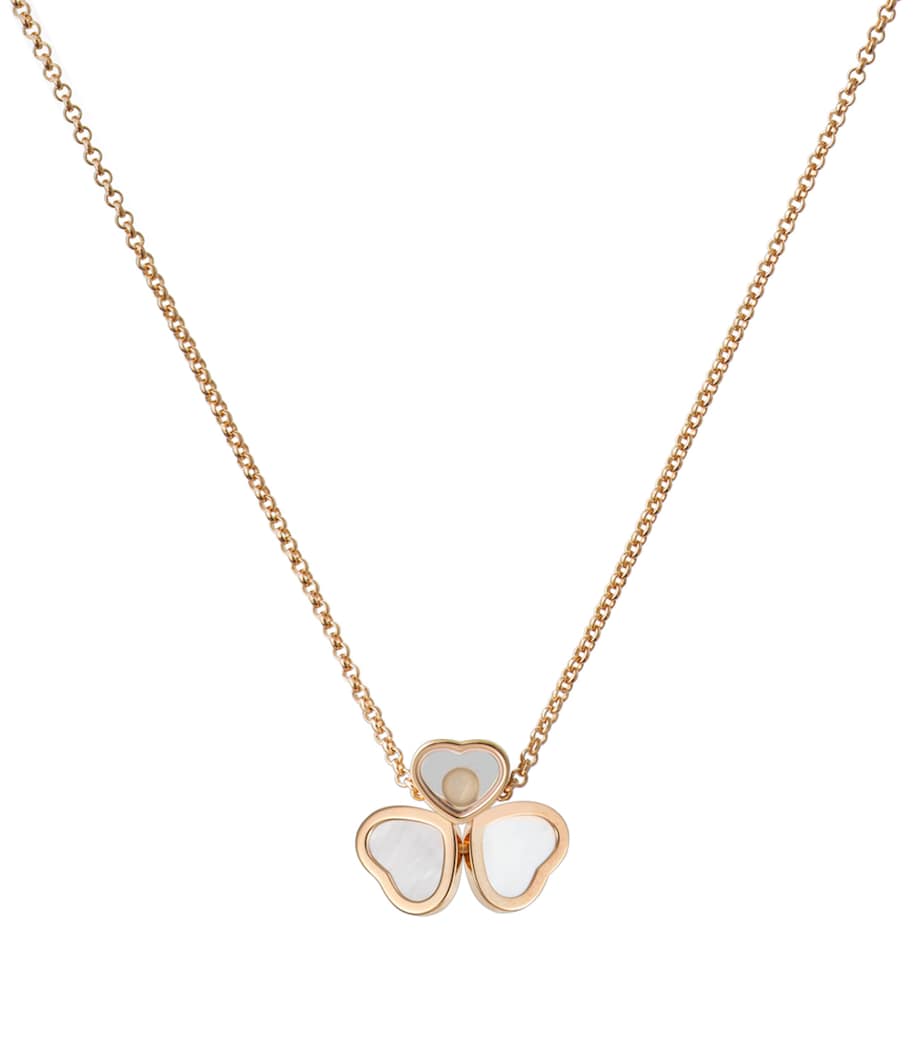 Rose Gold And Diamond Happy Hearts Necklace 18K ROSE GOLD Image 1