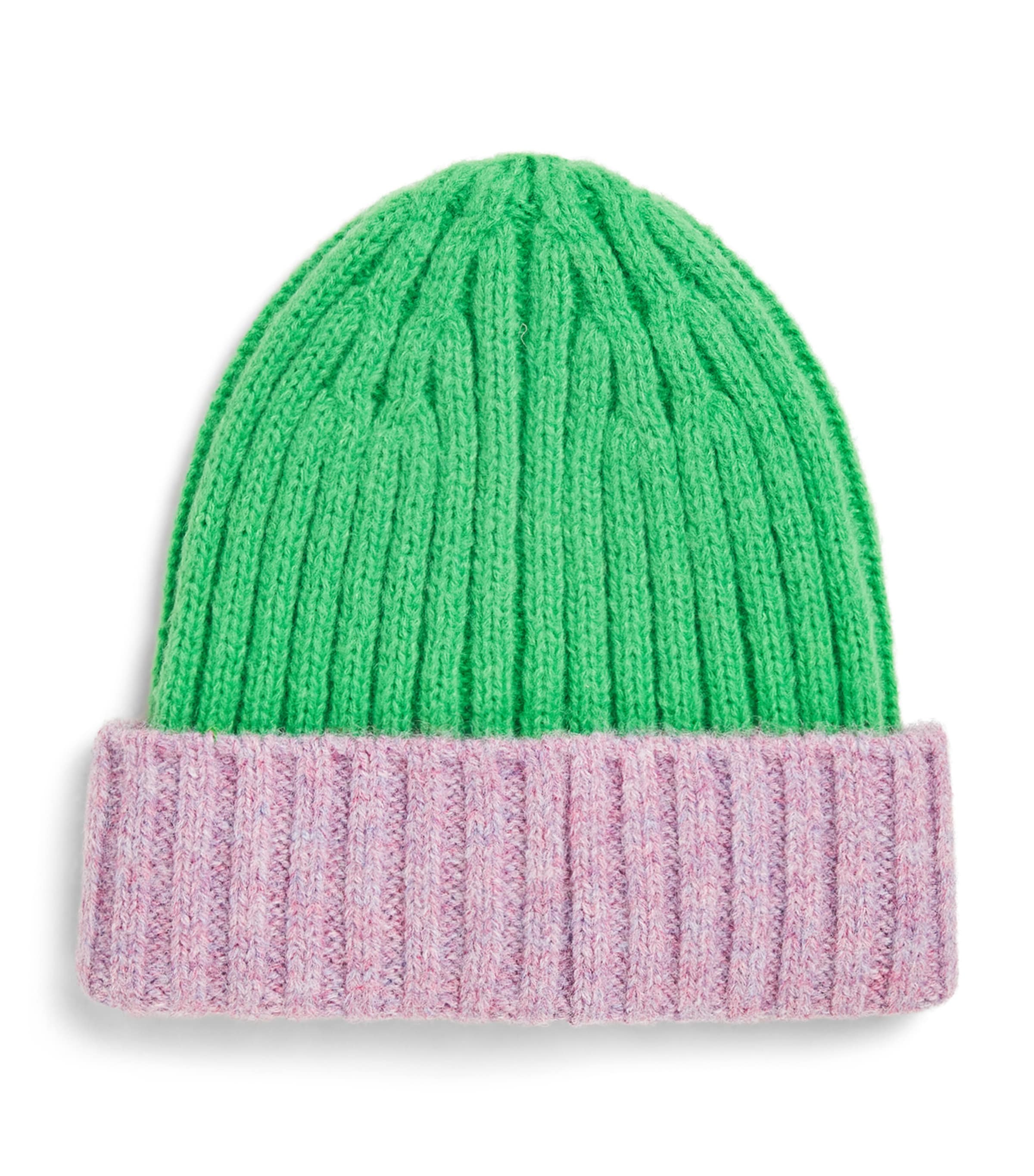 Stella Mccartney Colour-block Beanie In Purple