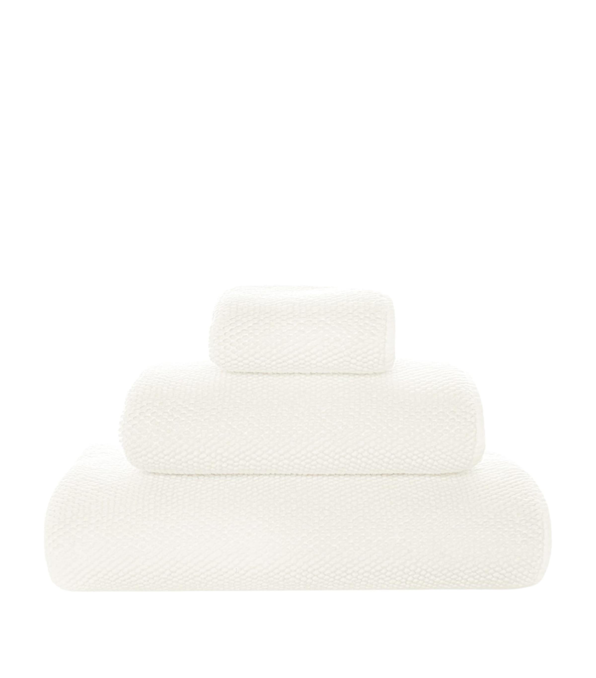 GRACCIOZA Cotton Pearls Bath Towel (70cm x 140cm) Snow Image 1