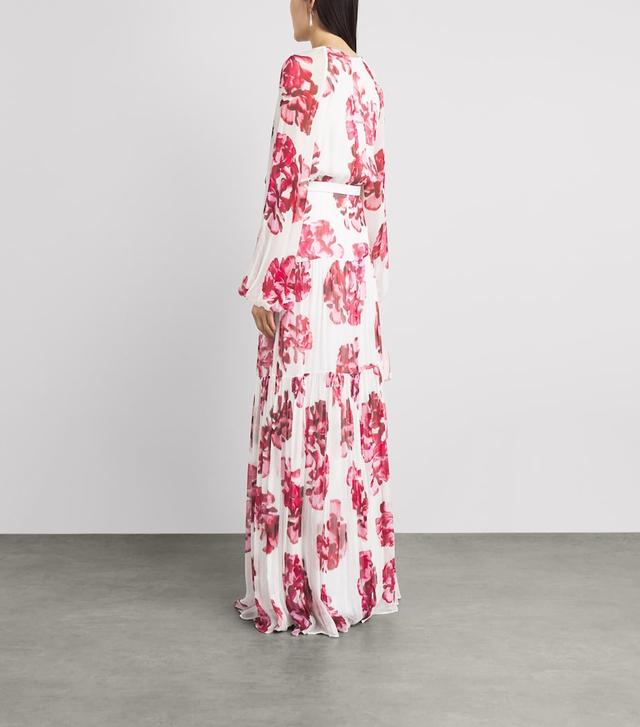 Rebecca Vallance Womens Damask Rose Maxi Dress Print Image 4
