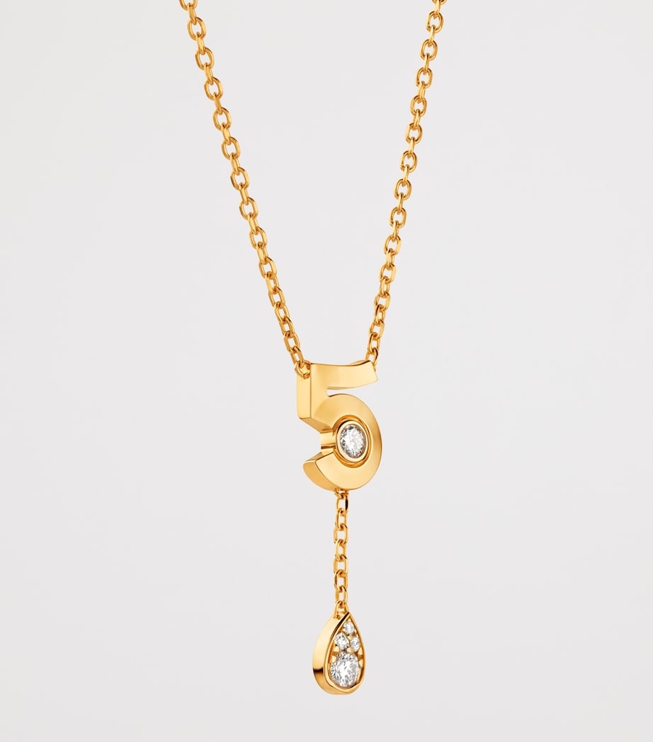 Yellow Gold and Diamond Extrait de N°5 Necklace YELLOW Image 4