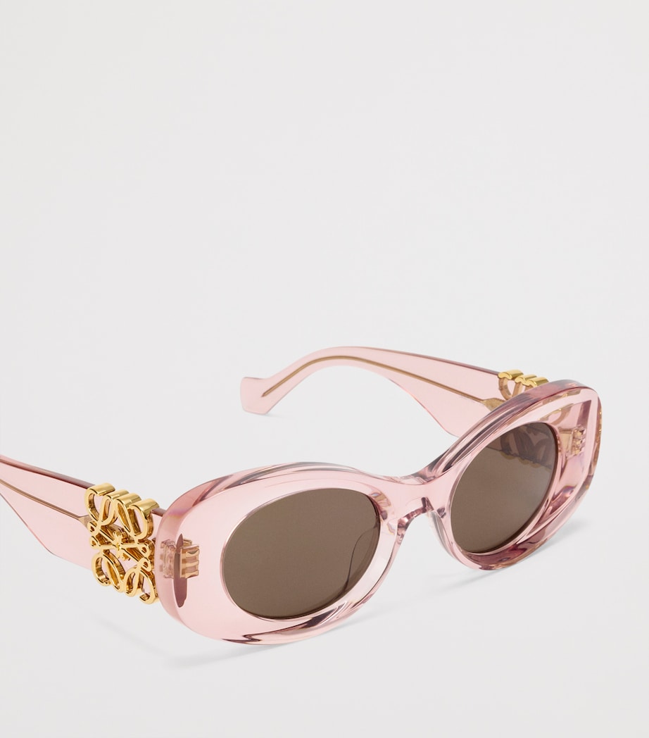 LOEWE Bevelled Oval Sunglasses Transparent Rose Image 4