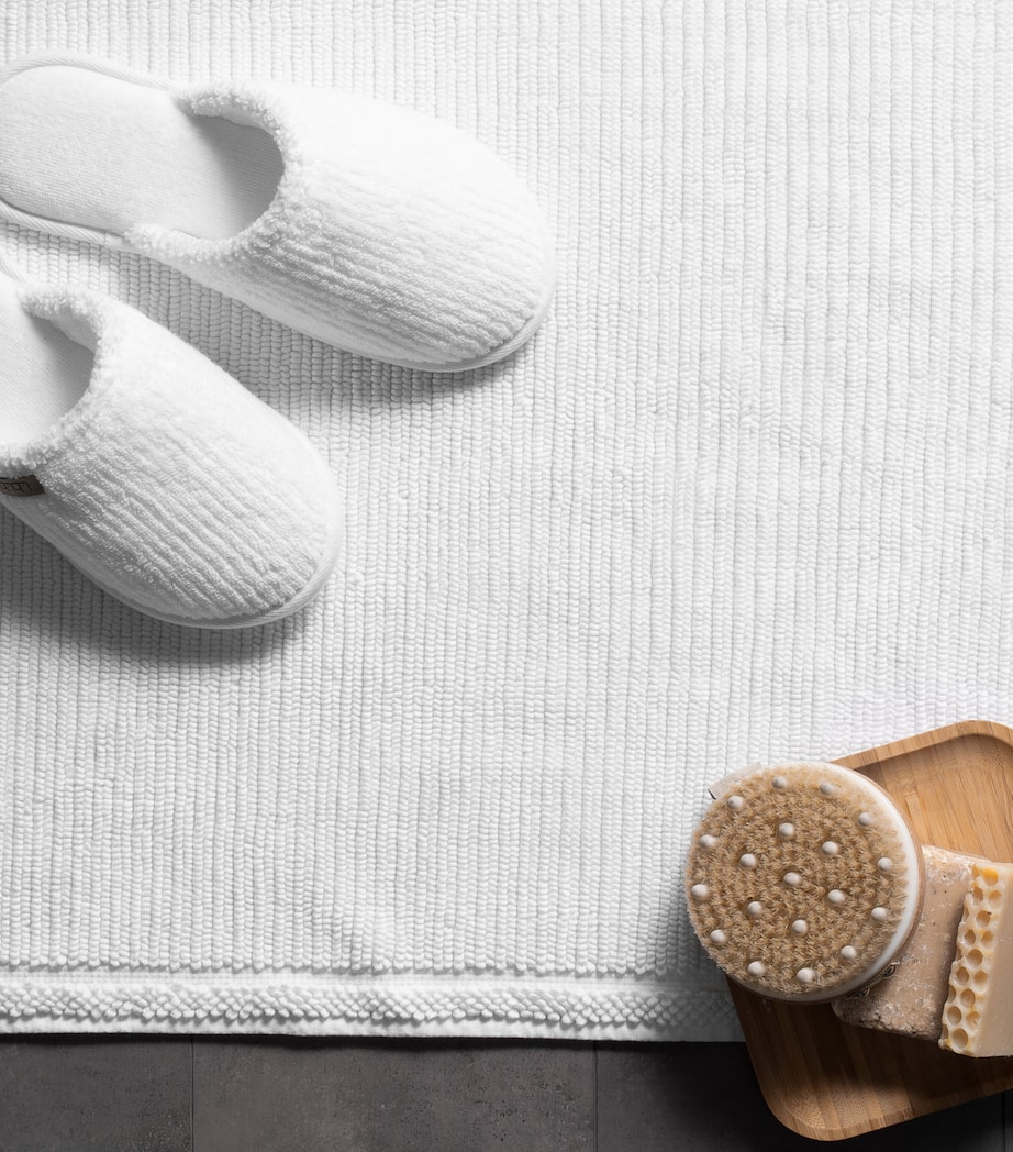 Organic Cotton Raya Bath Rug (60cm x 95cm) BONE Image 2