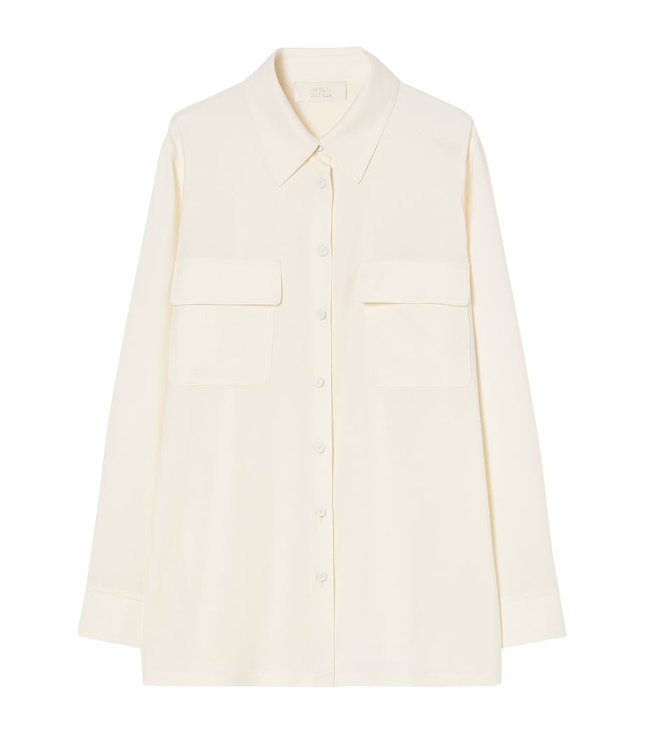 Marina Rinaldi Womens Como Long-Sleeve Shirt Ivory Image 1