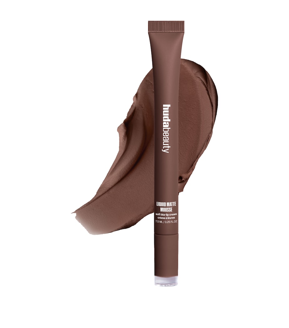 Huda Beauty Liquid Matte Mousse Lip Cream Rich Brown Image 1