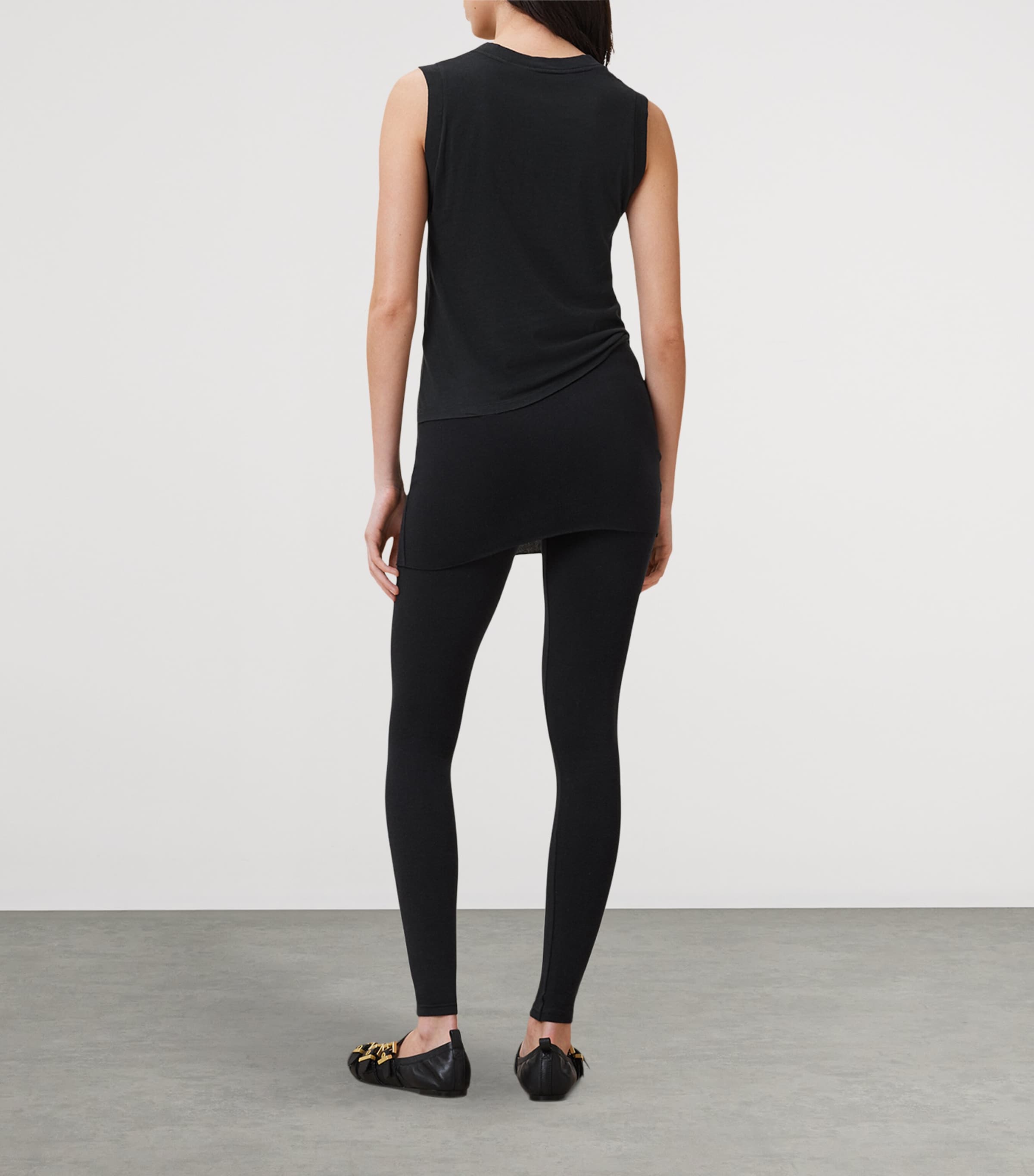 Organic Cotton-Blend Raffi Leggings BLACK Image 4