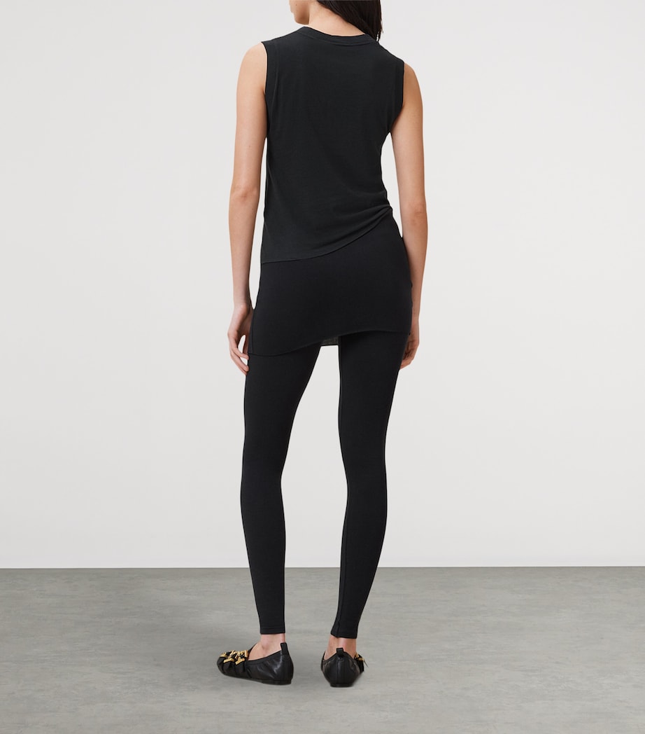 Organic Cotton-Blend Raffi Leggings BLACK Image 4