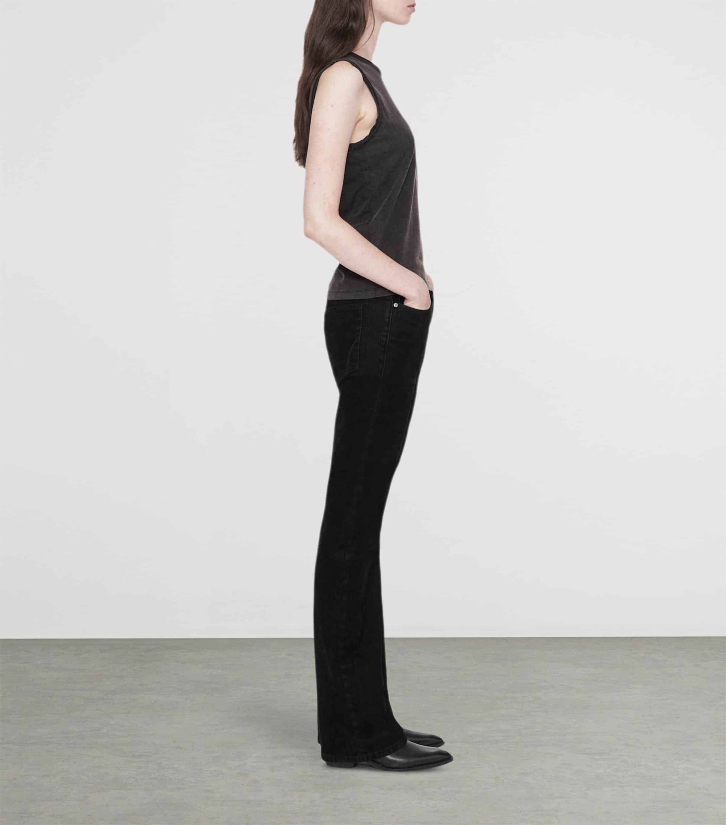 AllSaints Womens Organic Cotton Jenny Tank Top Washed Black Image 6