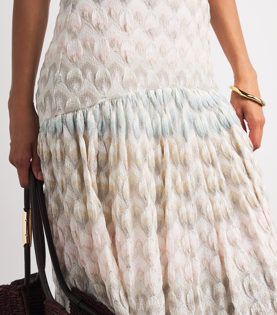 Missoni Womens Lamé Lace Motif Midi Skirt Smsqb Multi B/p/w/y Image 3