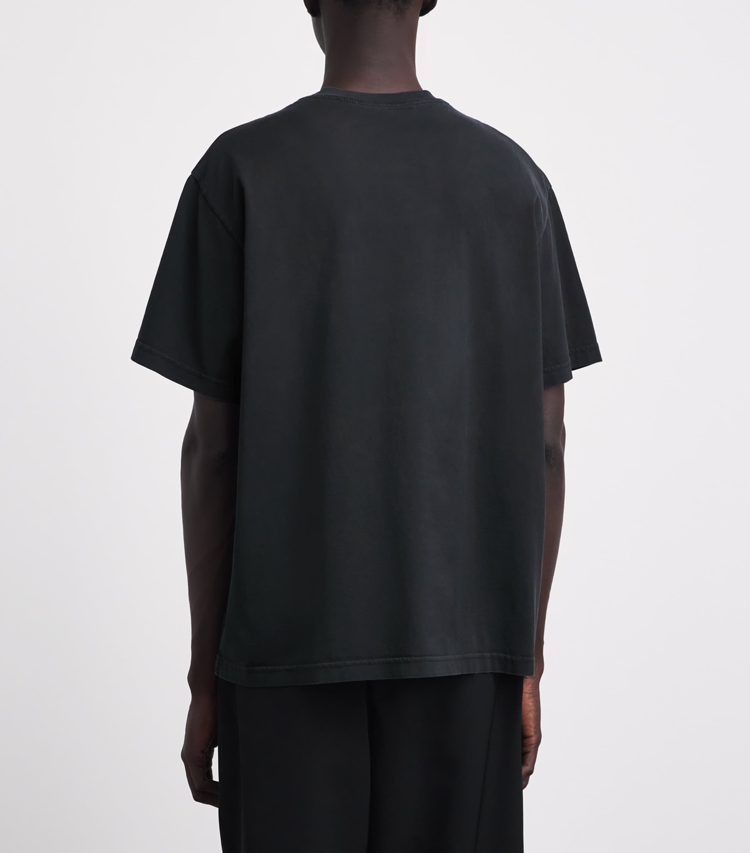 Song For The Mute Mens Cotton Logo T-Shirt Overdye Smoke Image 5