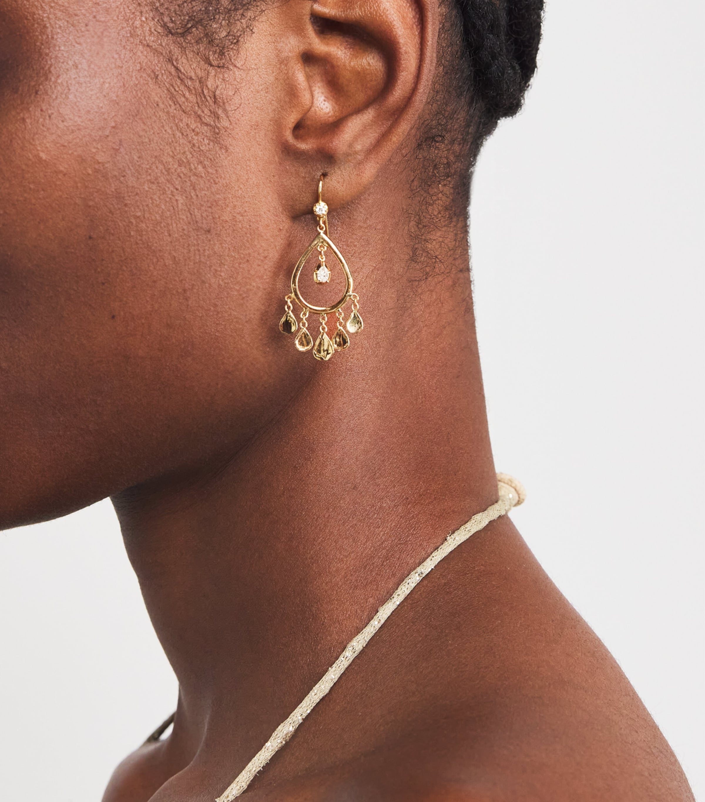 Yellow Gold and Diamond Sophia Shaker Earrings YELLOW GOLD Image 2