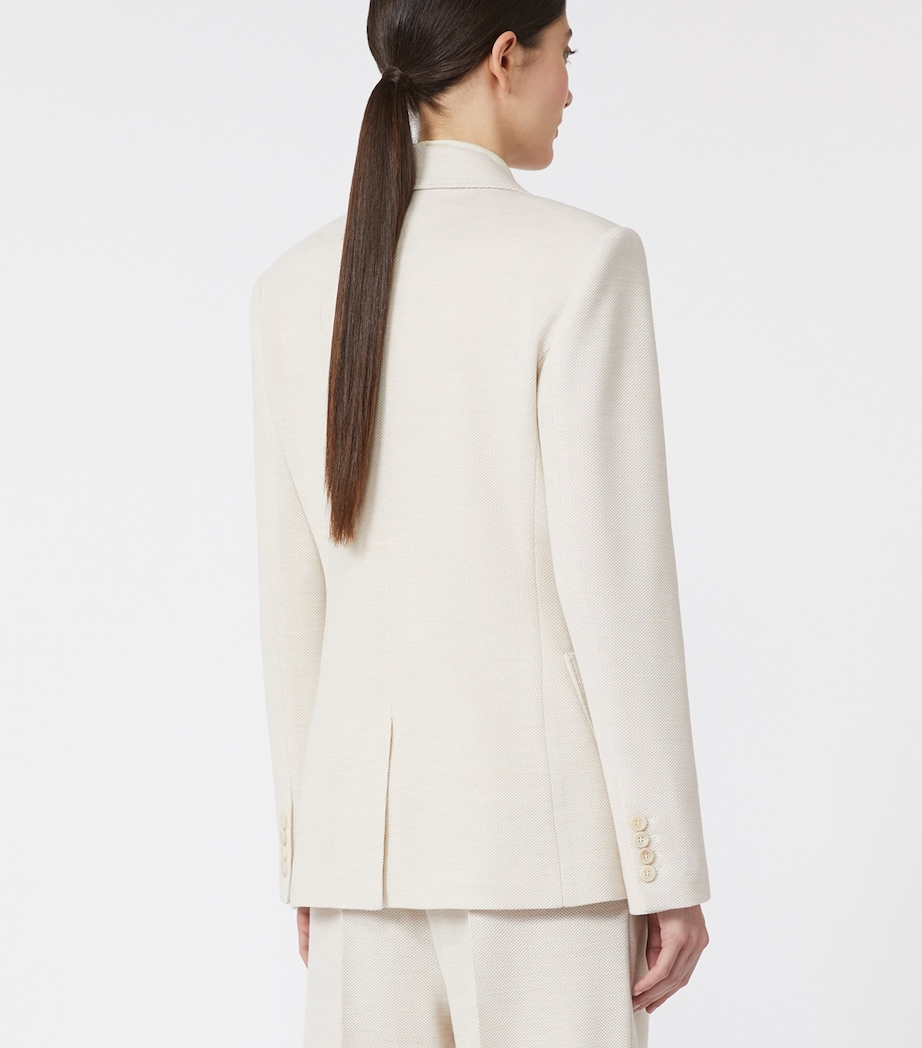 Virgin Wool Single-Breasted Blazer IVORY Image 4