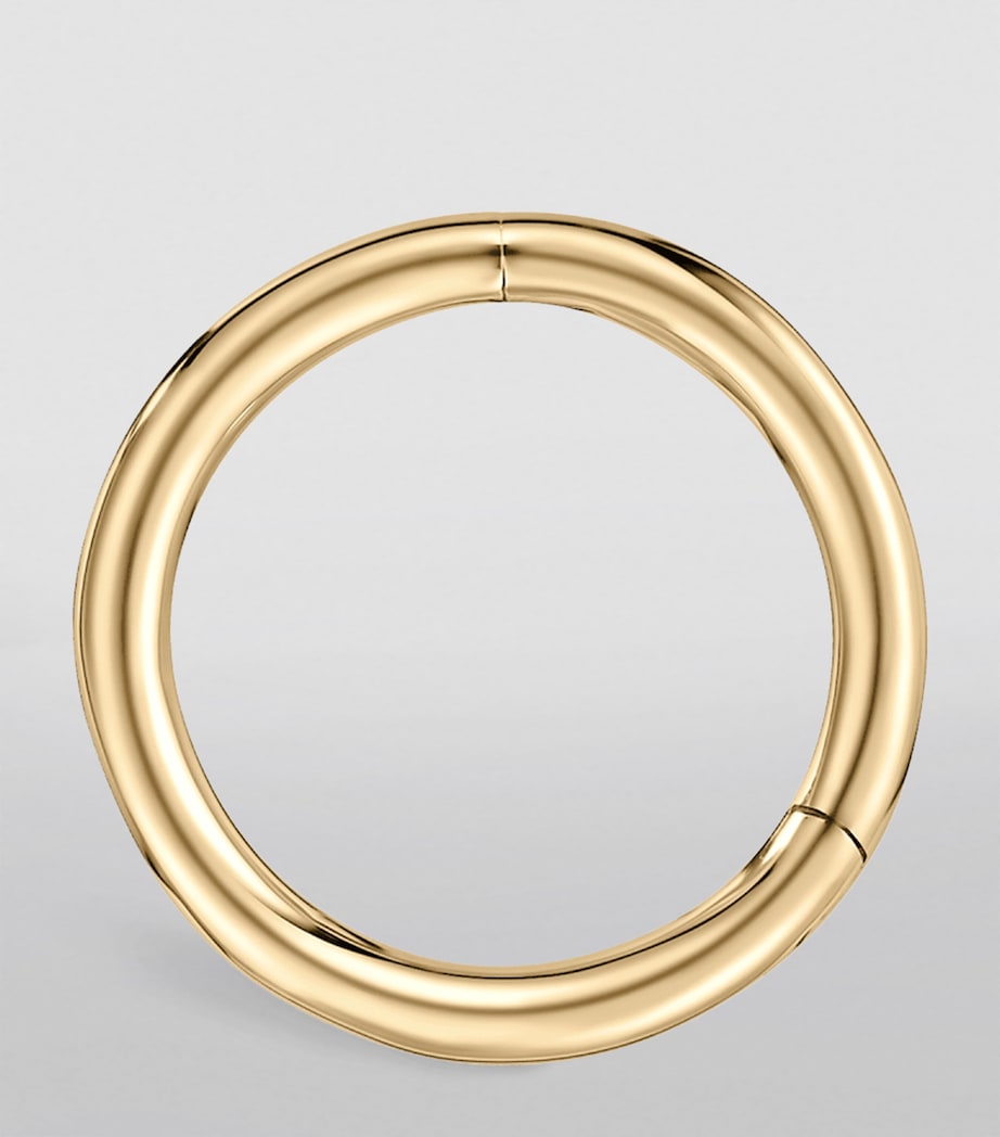 Gold Single Hoop Earring (6.5mm) YELLOW GOLD Image 3