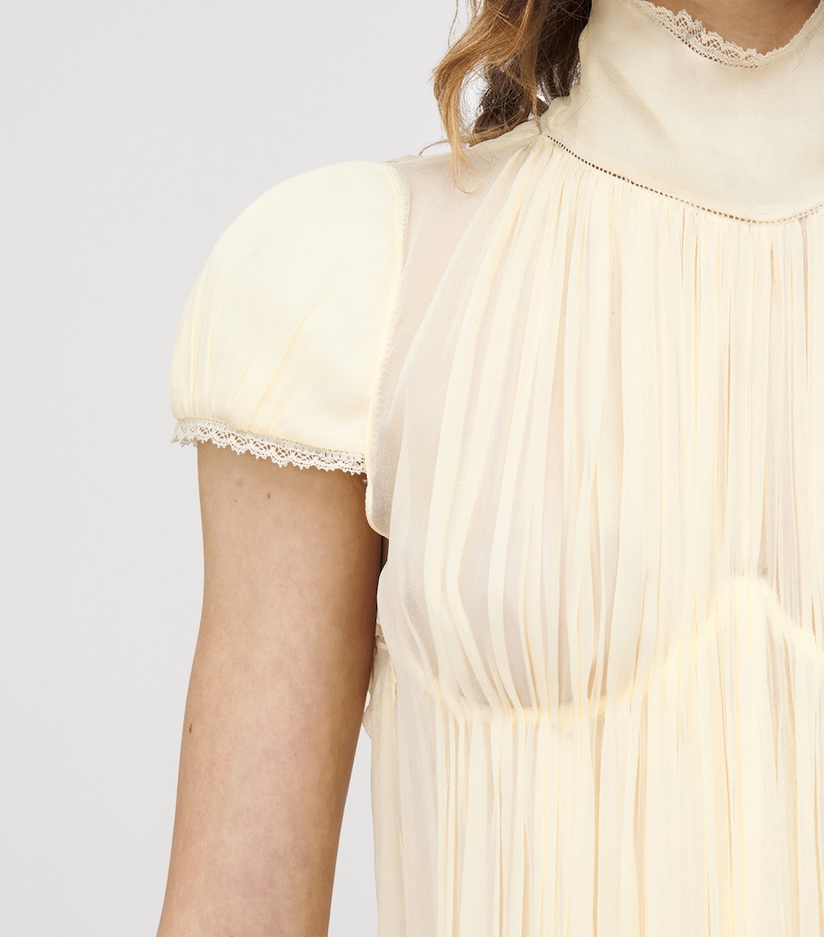 Silk Chiffon Pleated Top 7023 Image 6