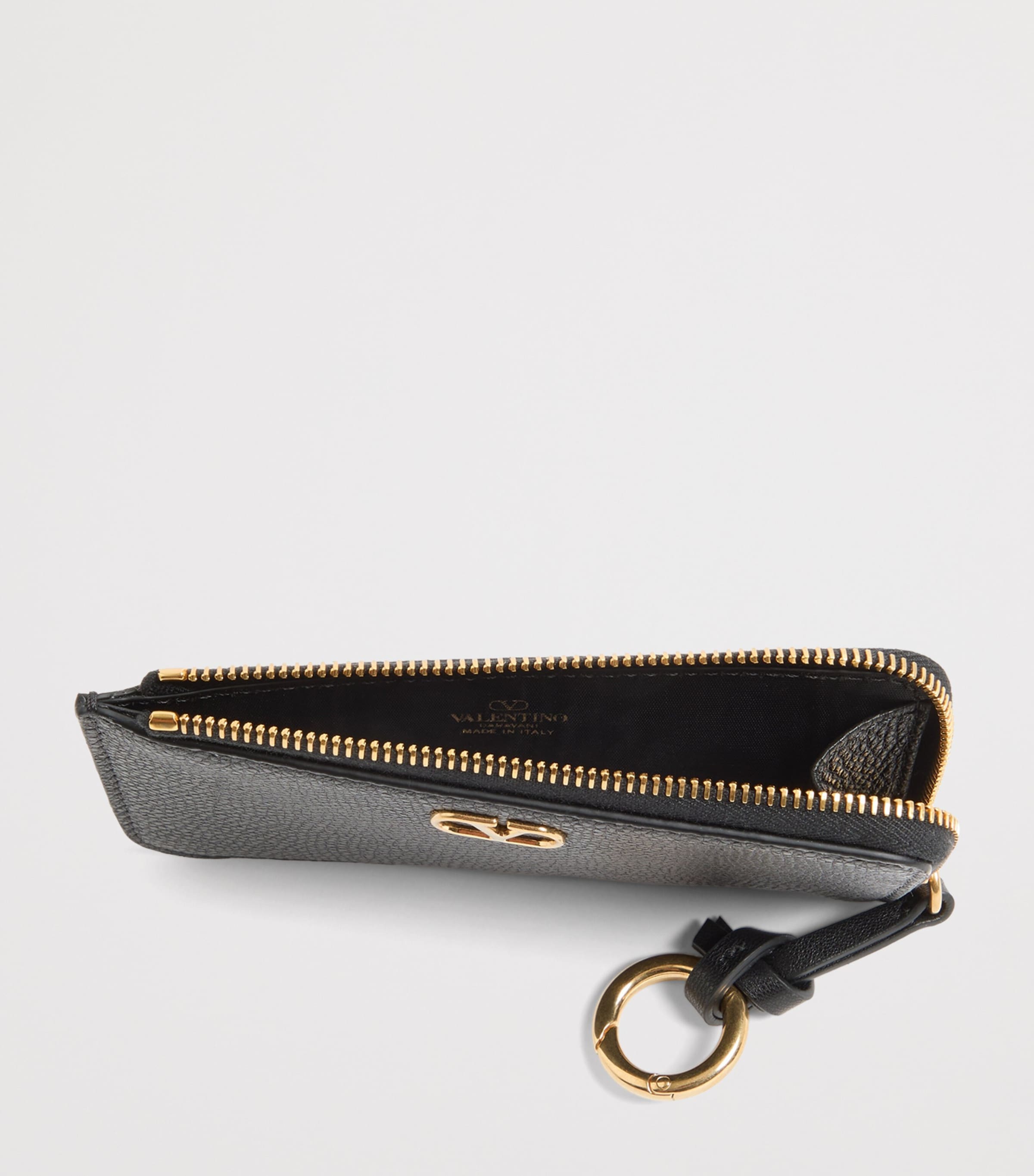 Valentino Garavani Leather VLogo Card Holder Image 4