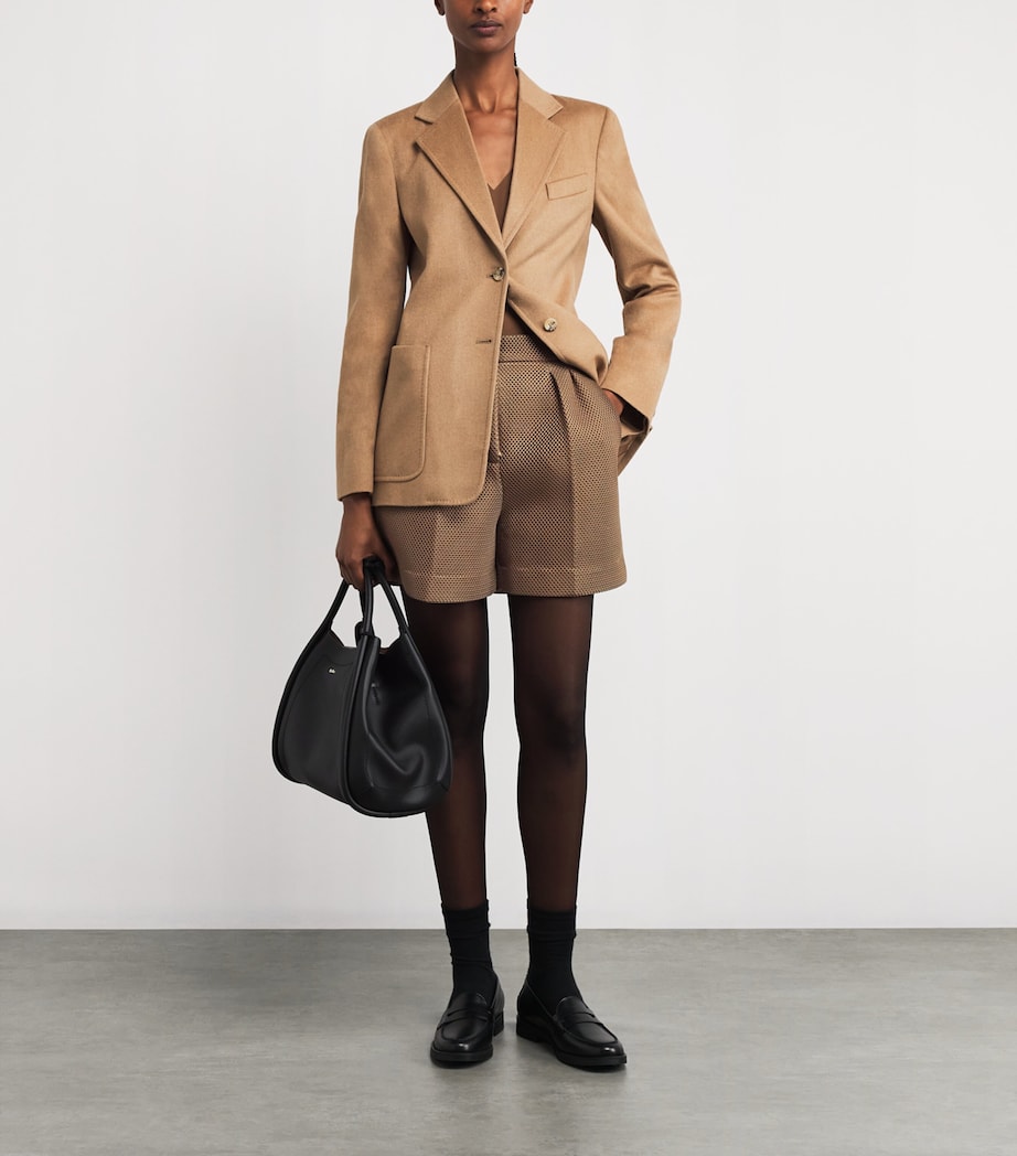 Mesh Pleated Shorts HAZELNUT BROWN Image 2