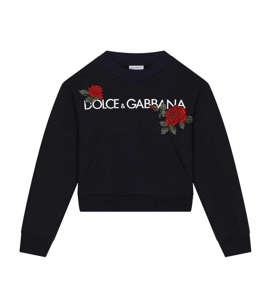 Dolce&Gabbana Kids Logo Print Sweatshirt (2-6 Years) Blue Image 1