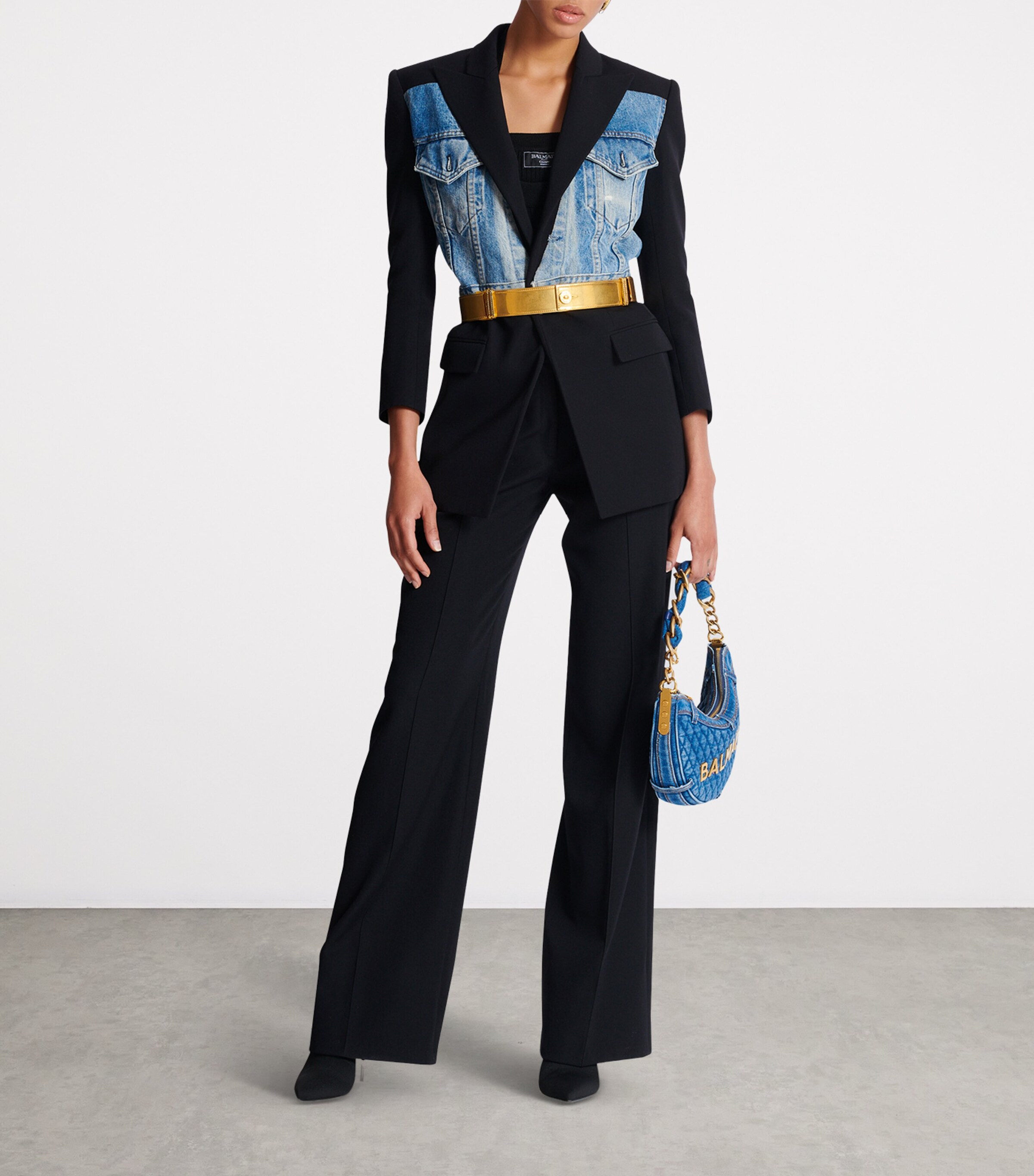 Virgin Wool-Denim Blazer ENA NOIR/BLEU DENIM Image 5