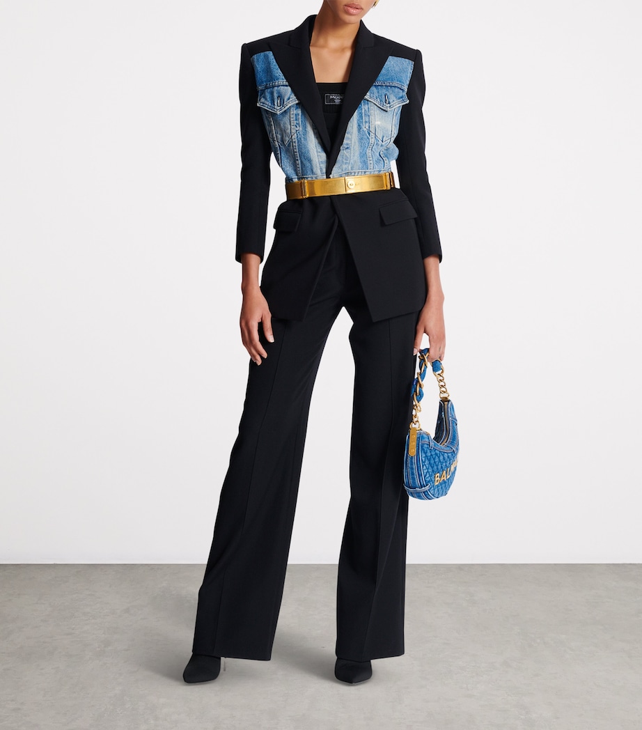 Virgin Wool-Denim Blazer ENA NOIR/BLEU DENIM Image 5