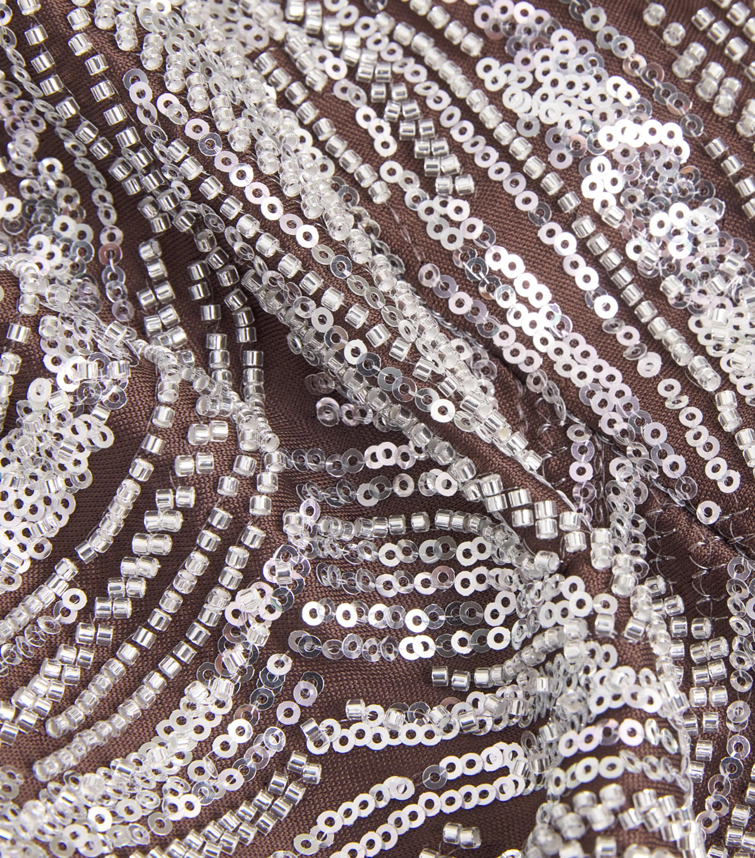 Rabanne Womens Sequin-Embellished Maxi Skirt Silver/brown Image 6