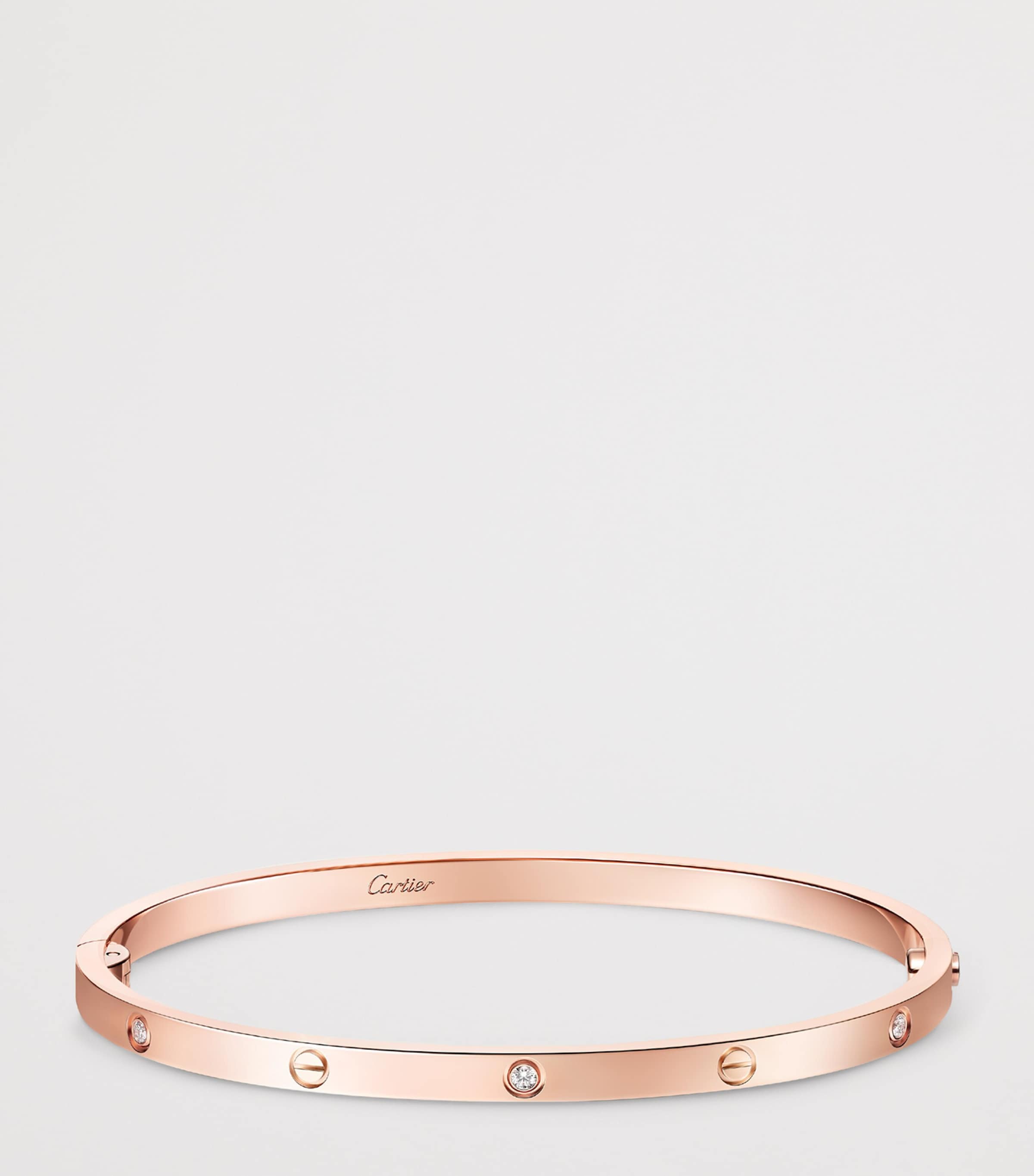 Cartier Small Rose Gold and Diamond LOVE Bracelet Rose Gold Image 12