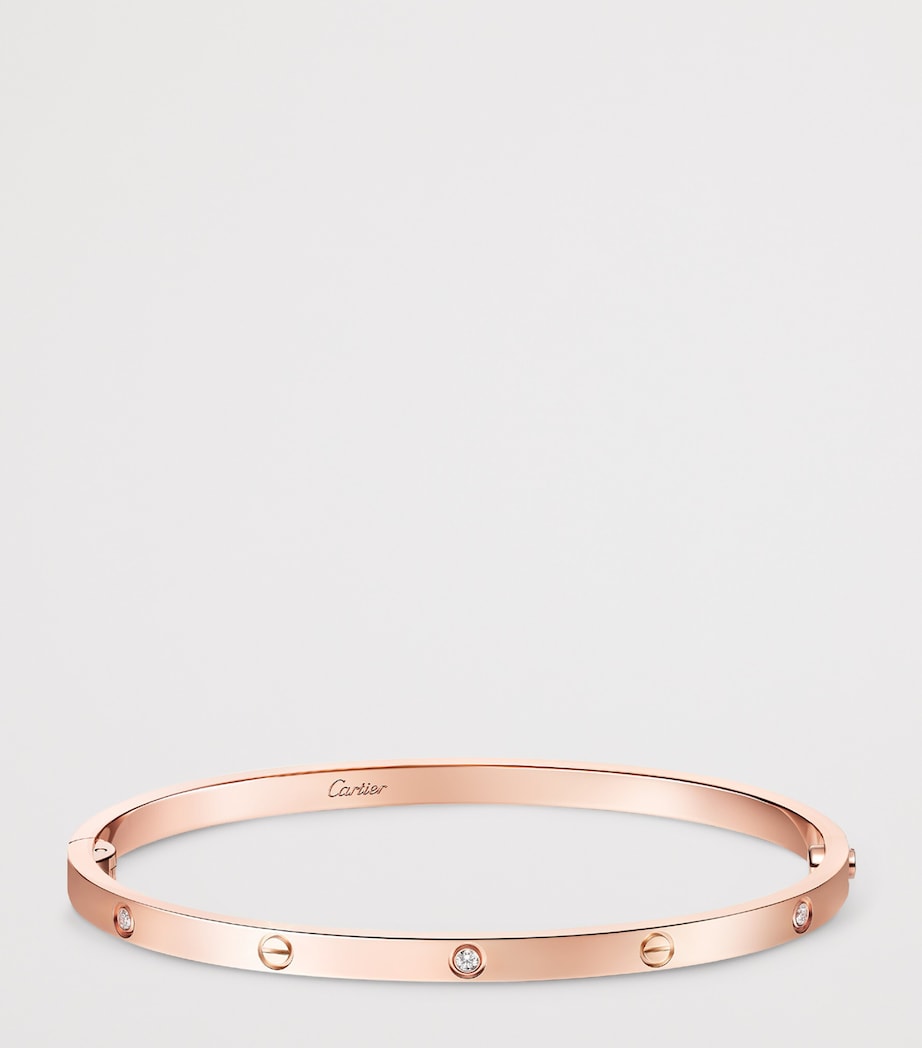 Cartier Small Rose Gold and Diamond LOVE Bracelet Rose Gold Image 12