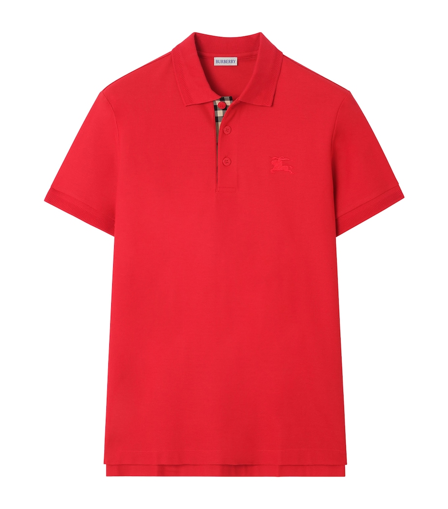 Burberry Mens Cotton Polo Shirt Currant Image 1
