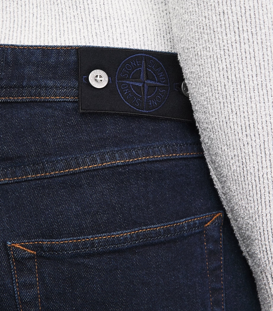 Stone Island Mens Stretch Denim-Rinsed Slim Jeans Image 3