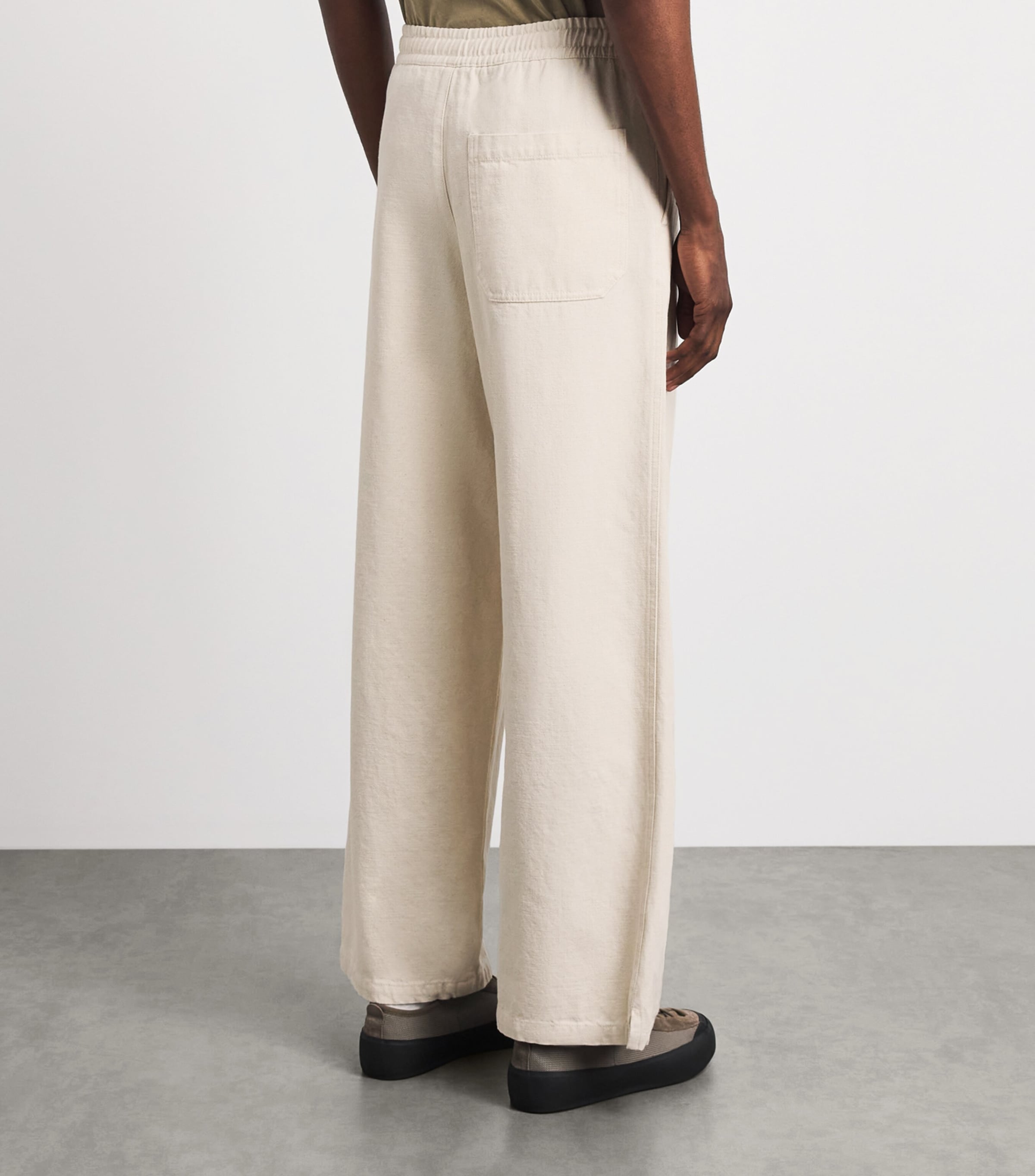 A.P.C. Mens Cotton Drawstring Trousers Aac Off White Image 5